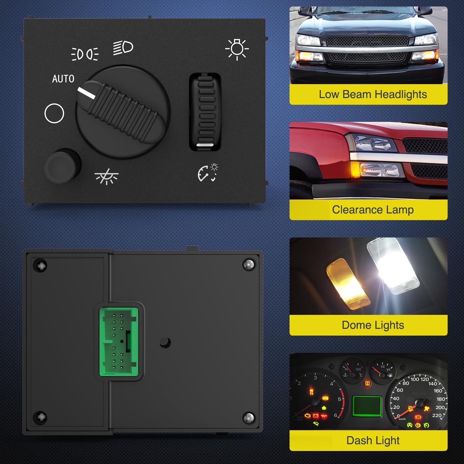 Nilight Headlight Dimmer Switch Compatible With 2003 2004 2005 2006 2007 Chevy Silverado 1500 2500 3500 2003-2006 Gmc Sierra 150