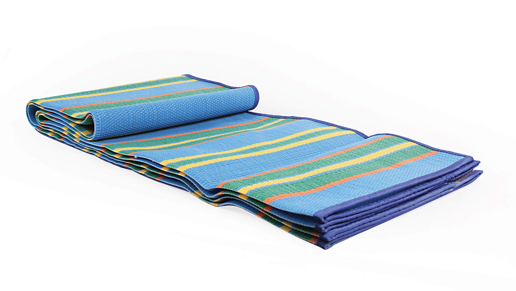 Camco Handy Mat With Strap, Perfect For Picnics, Beaches, Rv And Outings, Weather-Proof And Resistant (Blue/Green - 60'' X 78'')