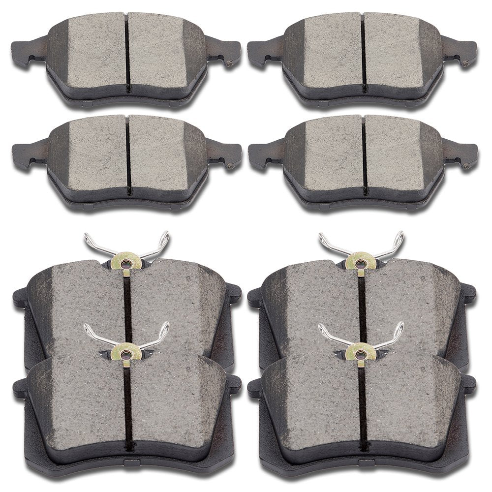Cciyu Ceramic Front Rear Brake Pad Set Fit For 1999-2008 For Audi A4,2002-2006 For Audi A4 Quattro,1998-2004 For Audi A6,1998-20