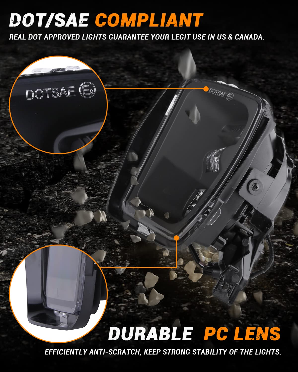 4X4Flstc Led Fog Lights Compatible With 4Th Gen Dodge Ram 1500 2013 2014 2015 2016 2017 2018, 2019 2020 Classic Replacement Fog