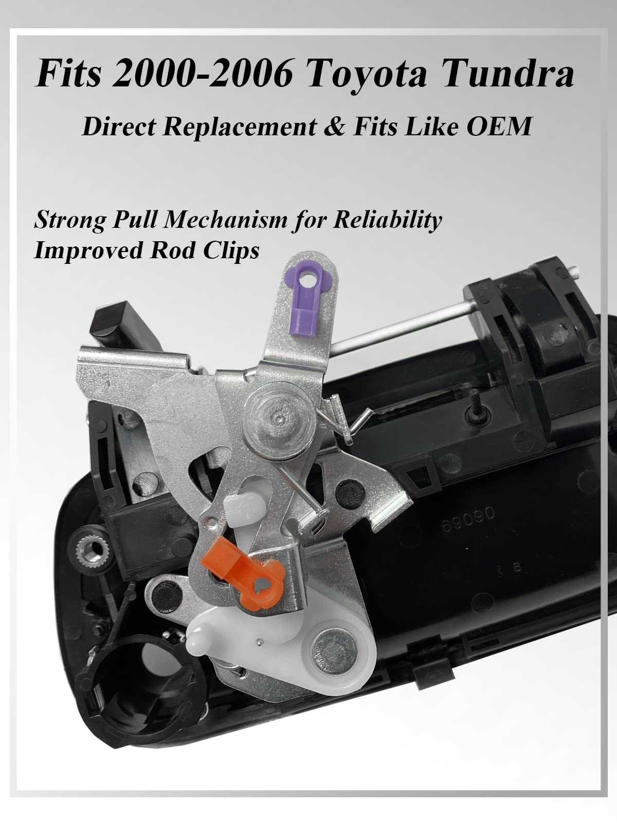 Syoauto Tailgate Handle For 2000-2006 Toyota Tundra Liftgate Latch Handle With Keyhole Replaces# 69090-0C010 69090-0C030-C0