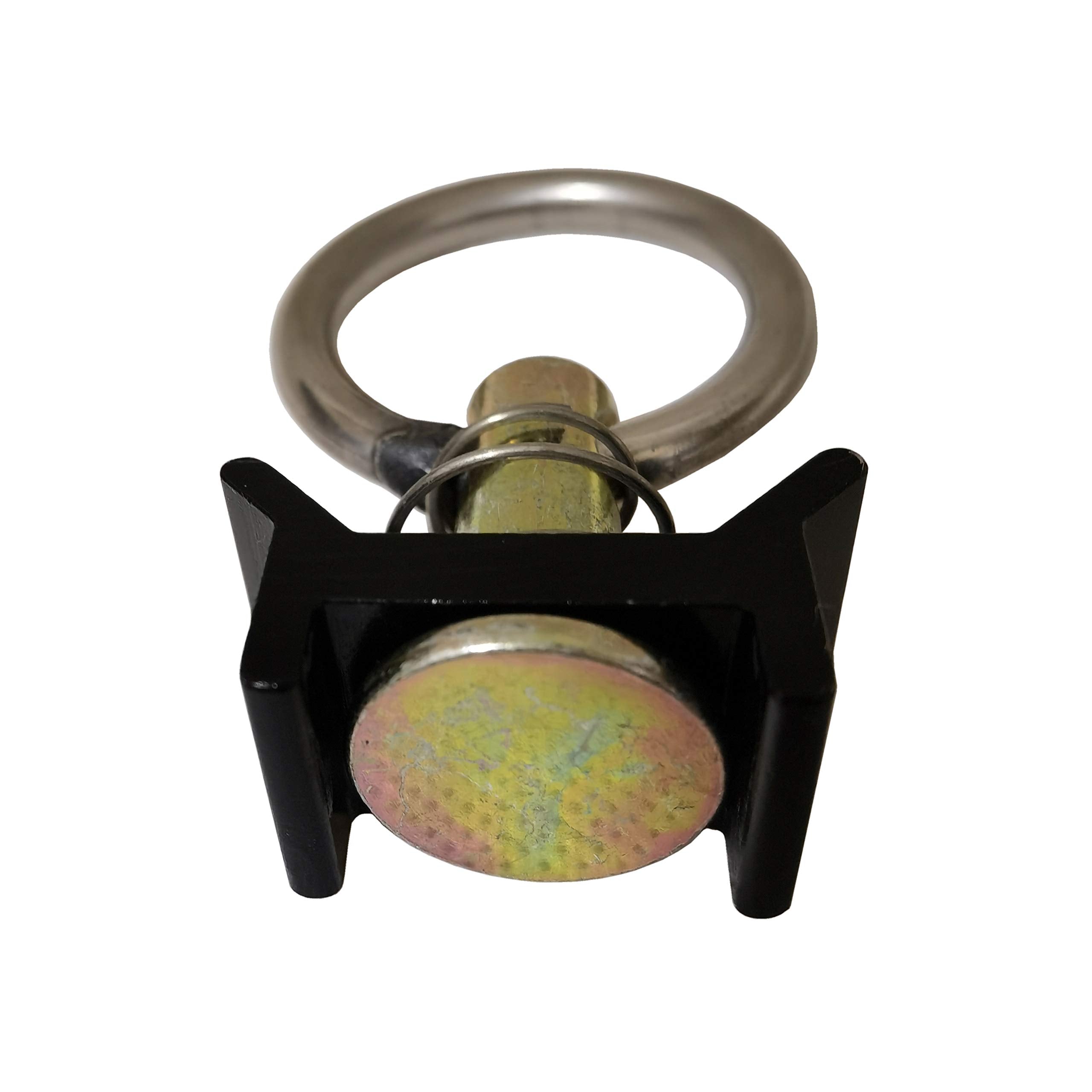 12 Pack Black L Track Single Stud Fitting with Round Ring