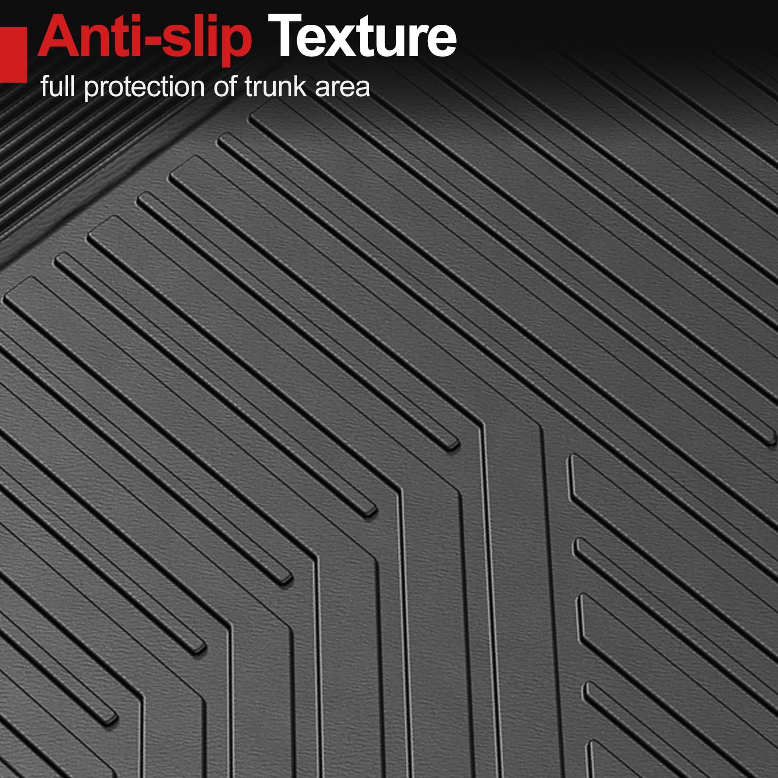 Houclemic Floor Mats For 2018-2025 Volkswagen Vw Atlas 7 Passenger Bench Seating (Not For Cross Sport)-All Weather Cargo Mat Wit