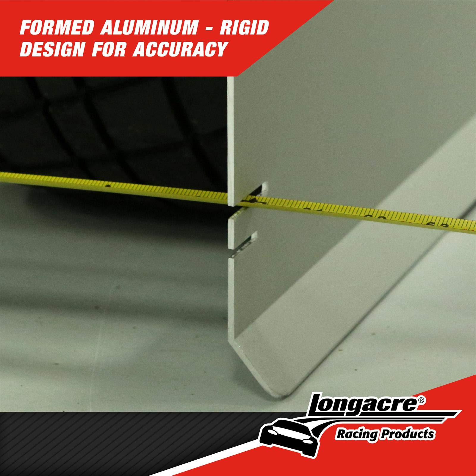 Longacre Racing 79501 Aluminum Toe-In Plates with Magnets and Two Tape Measures, Integrated Magnets Allow One Man Operation, Quick and Easy Way to Check Toe-In