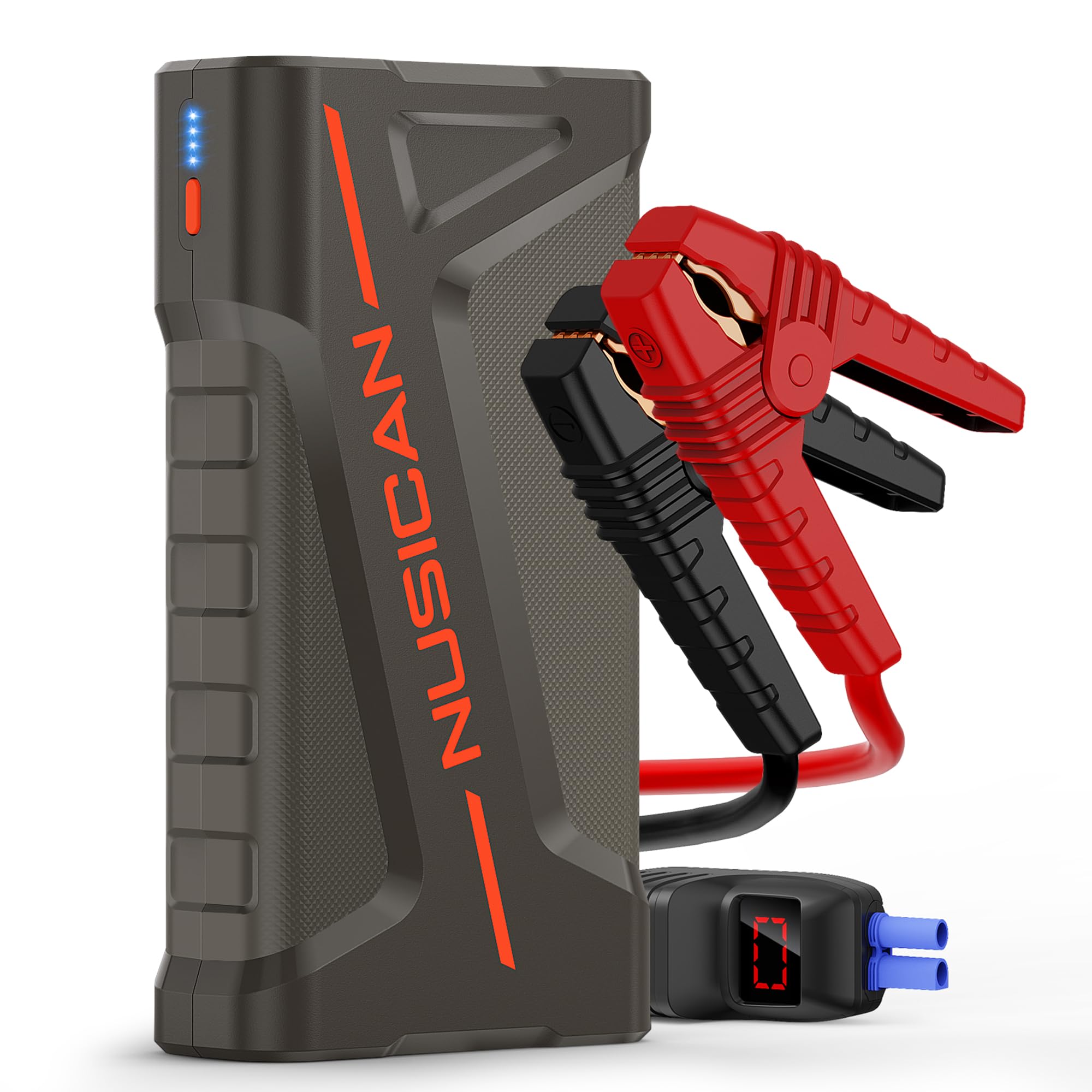 Car Battery Jump Starter, Nusican 2000A Portable Car Jump Starter Battery Pack (Up To 7.5L Gas/5.5L Diesel Engine) 12V 18000Mah
