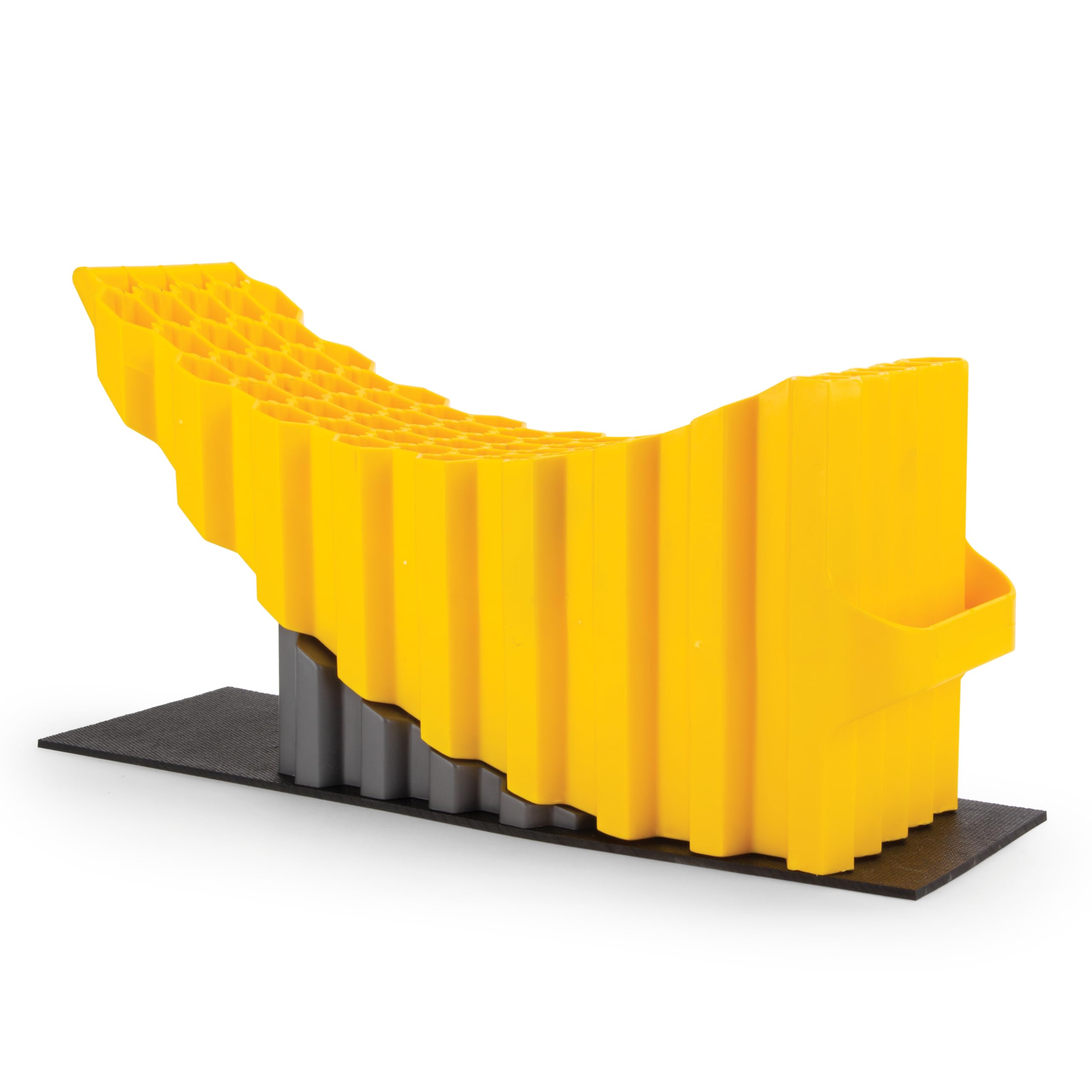 Camco Camper/Rv Curved Trailer Aid - Features 6.5' Of Lift & Includes Wheel Chock And Rubber Base Pad - Designed For Trailers Up To 20,000Lbs & Compatible W/ Tires Up To 32' (44436)