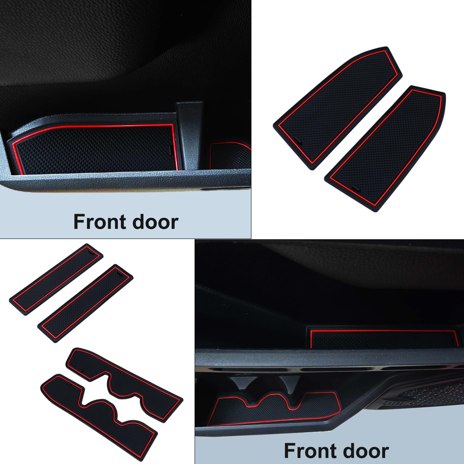 Premium Custom Liner Mat Compatible With 2024 2025 Toyota Tacoma(4Th Gen) Double Cab Accessories Center Console, Door Pocket And