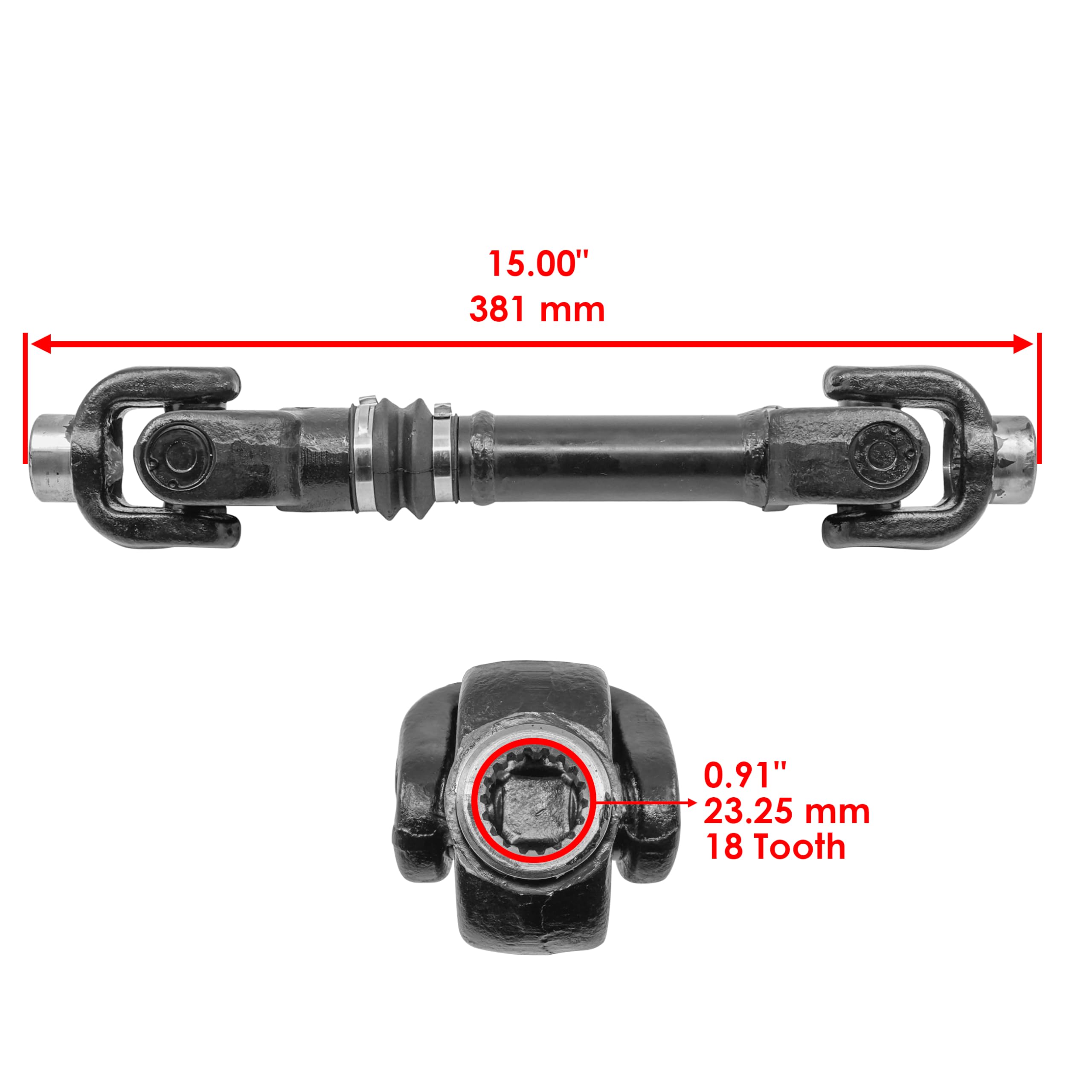 Caltric Rear Prop Drive Shaft Compatible with Can-Am Outlander 570 EFI 2016-2019/ Max 570 2017