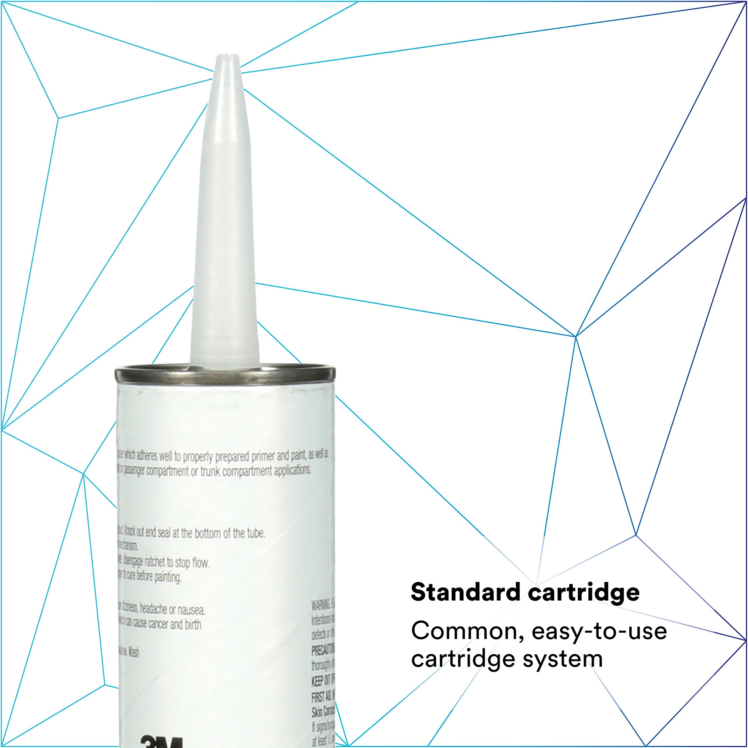 3M Ultrapro Autobody Sealant, 08300, Tan Color, High-Solids, Heavy-Bodied, Fast-Curing, Solvent-Based, 1/10 Gal/10 Fl Oz Cartrid