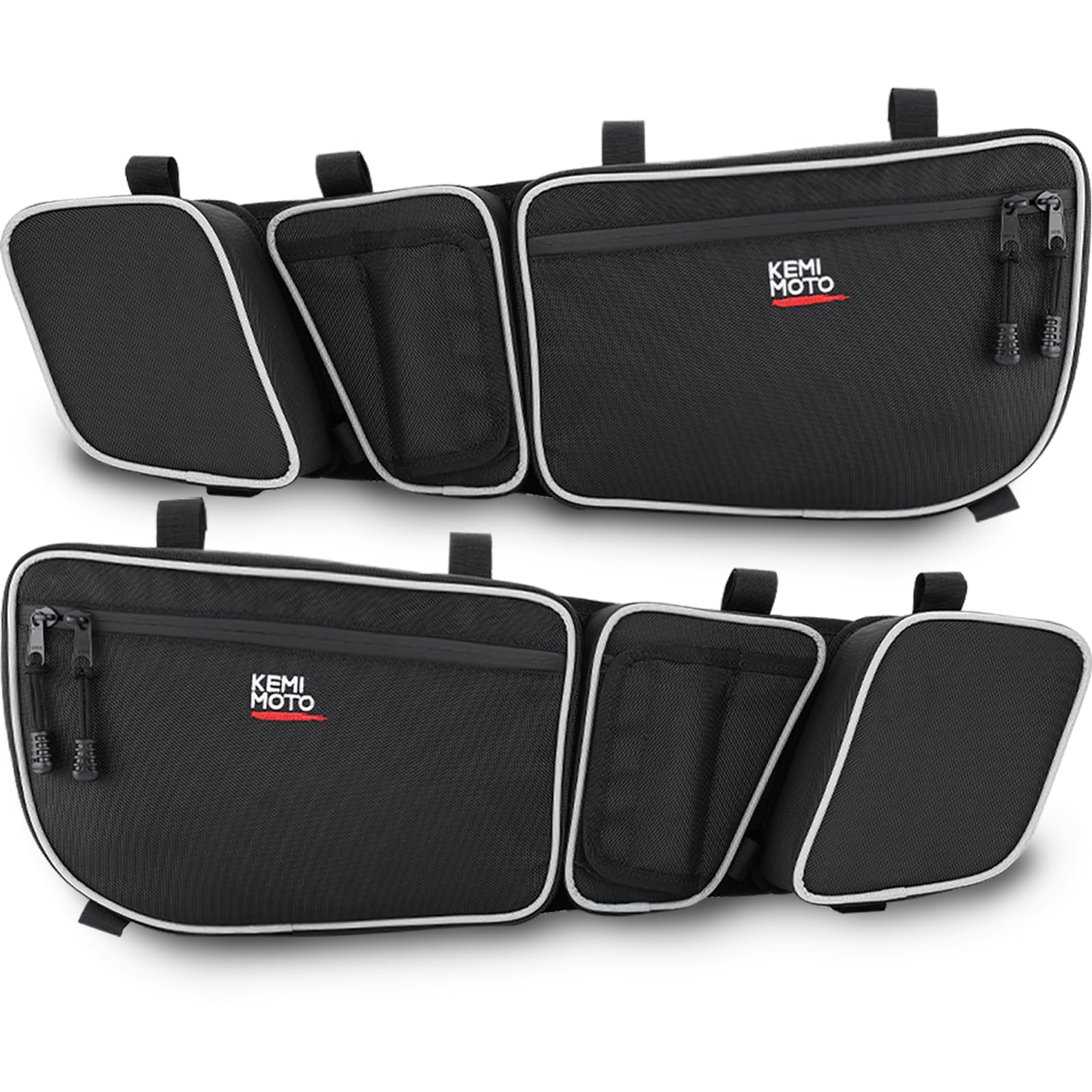 Kemimoto X3 Front Door Bags Compatible with Can am Maverick X3 MAX Turbo R X DS Turbo X RS Turbo R 2017 2018 2019 2020 2021 2022 UTV UpperDoor Storage Bags with Removable Knee Pad and Cup Holder