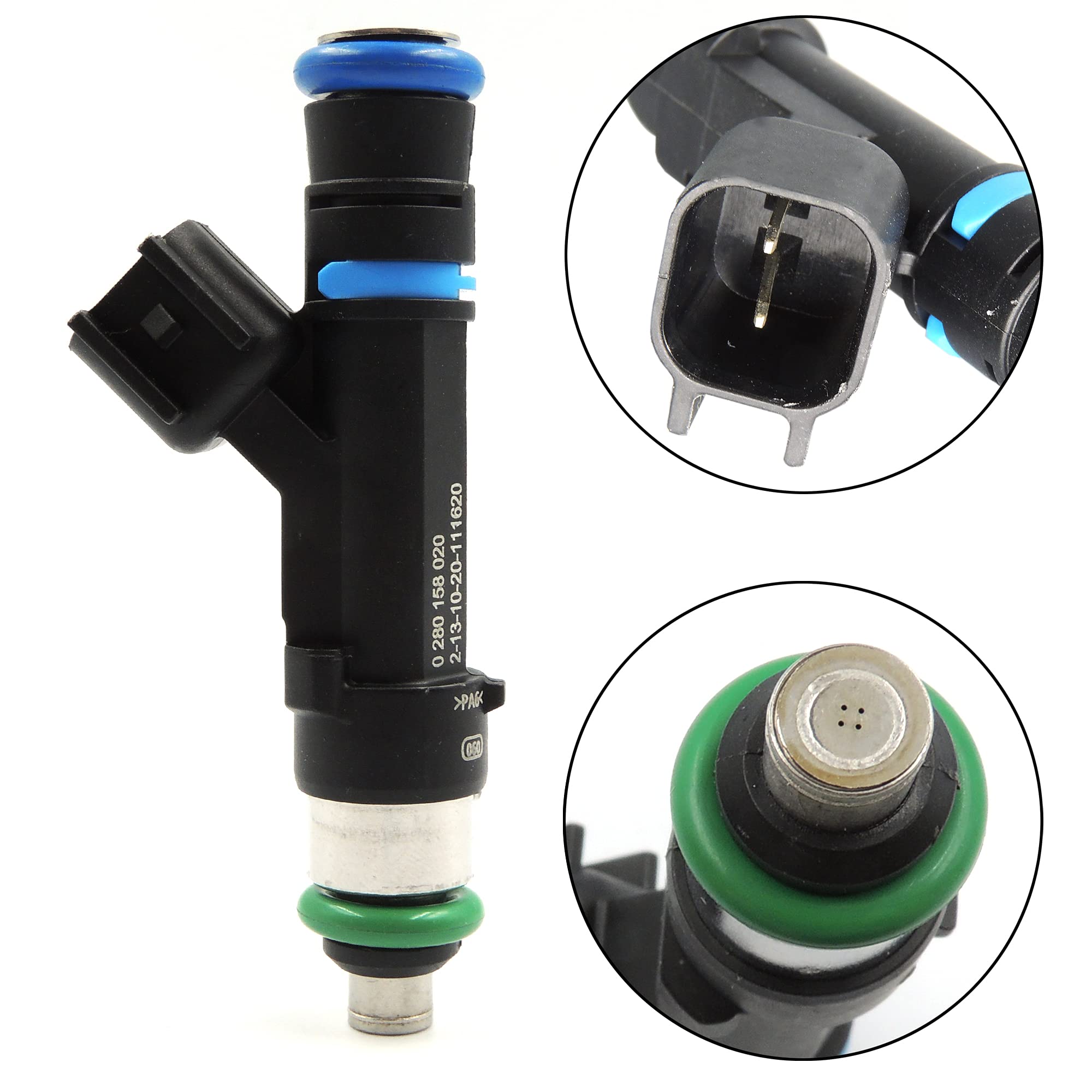 Hisport Fuel Injector 6 Pcs 0280158020 Compatible With Dakota Mitsubishi Liberty Jeep Dodge 3.7L