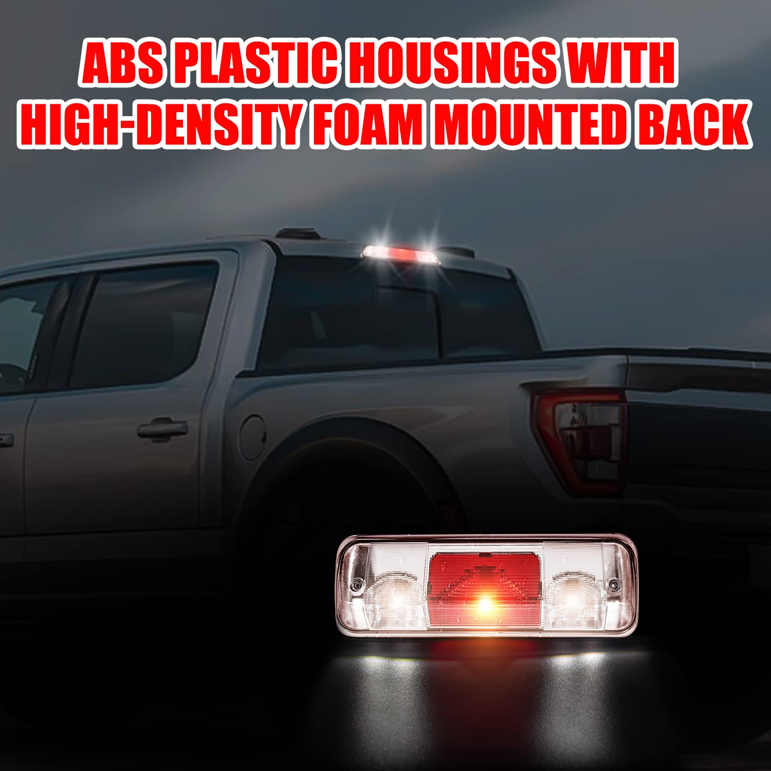 RANSOTO 923-237 F150 Third Brake Light Center High Mount Stop, Trunk Cargo Rear Tail Light Compatible with 2004-2008 Ford F-150,