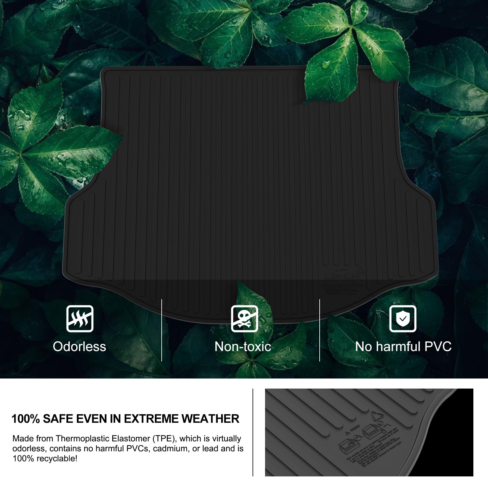 Kiwi Master Cargo Trunk Mat For 2013-2018 Toyota Rav4 Oem Replacement Pt908-42135 All Weather Trunk Tray Liner Tpe Slush Mats Bl