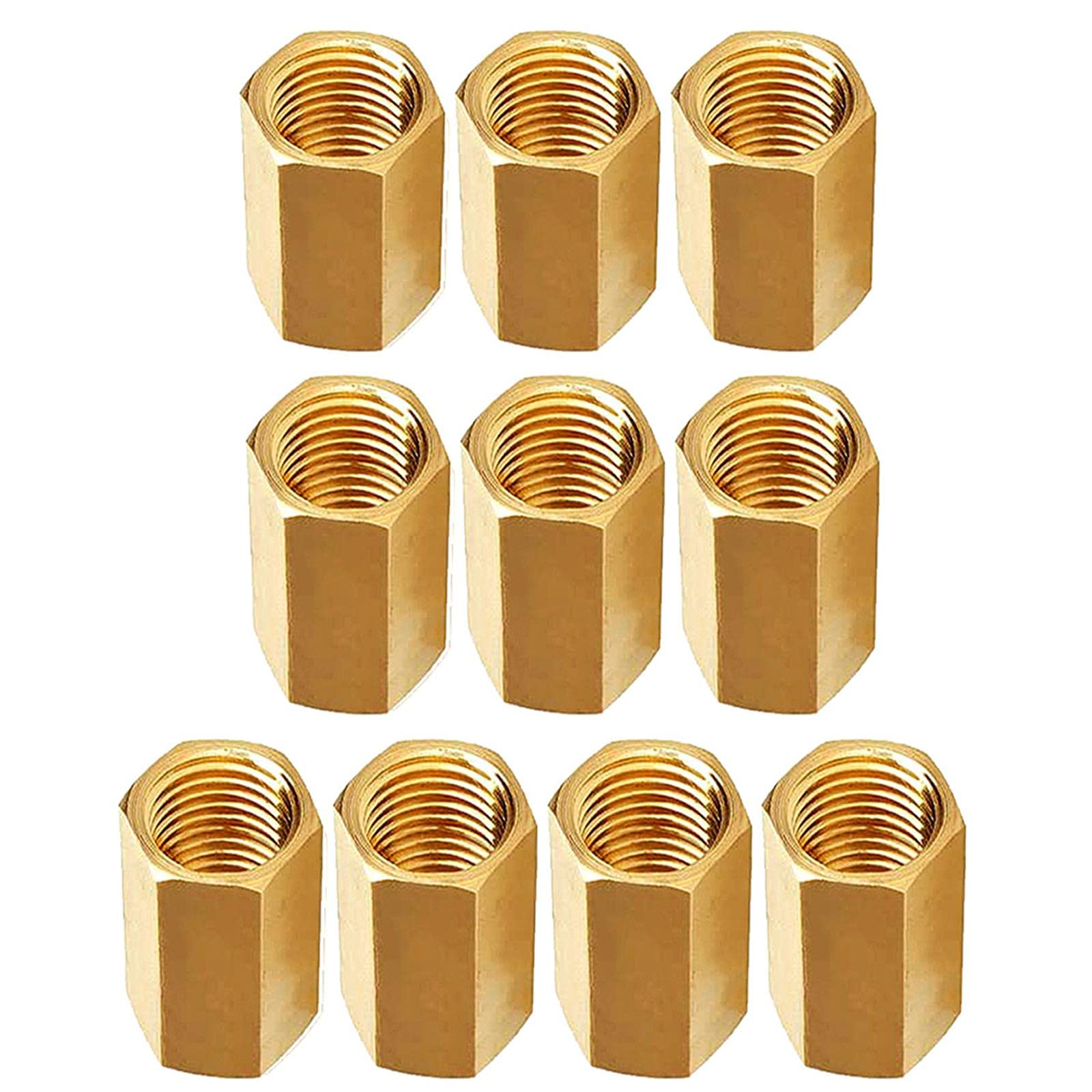 MuHize Upgraded Brake Line Fittings, 10 Pieces Car Unions 7/16-24 Threads Nuts Assortment(2025 New), for 1/4    Camper Brake Lin