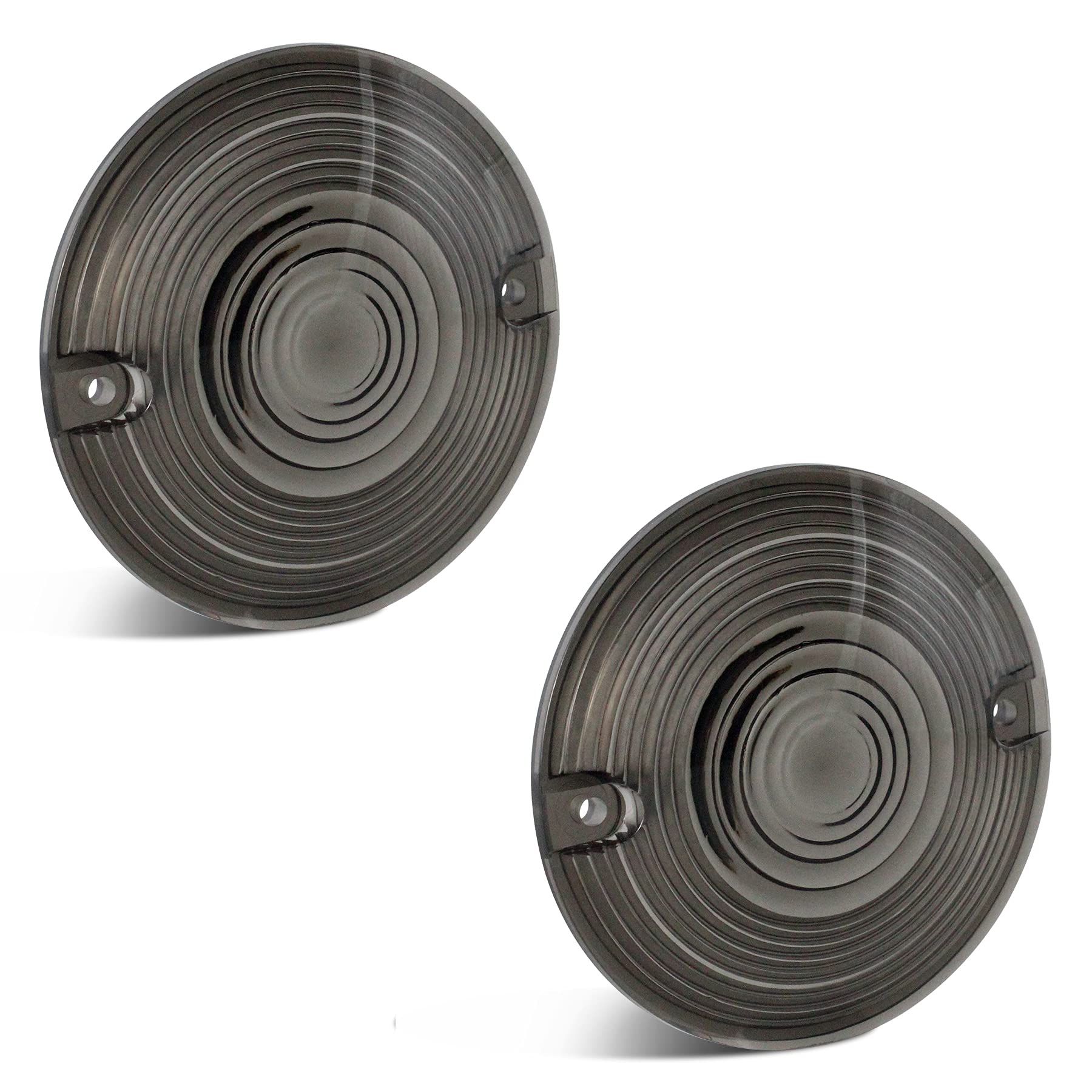 Quasco Smoked Turn Signal Lens Cover For 3 1/4 Inch Flat Blinkers Compatible With Harley Street Glide Special Touring Softail Sp