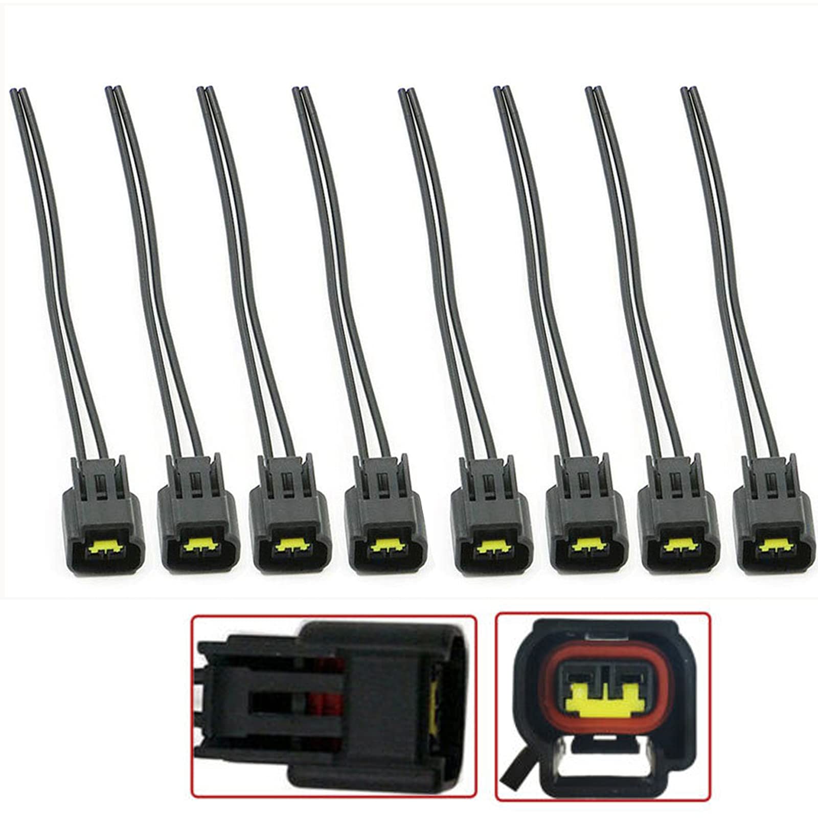 Danbojit 8 Pack Ignition Coil Connector Plug Harness for Ford 4.6L 5.4L 6.8L Mustang Cobra F150 F250 E150 Lincoln Mazda Suzuki