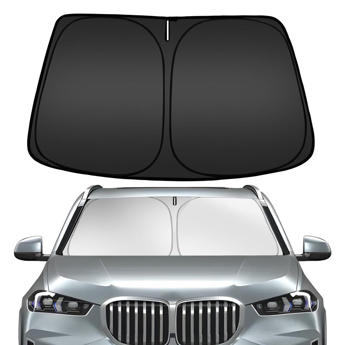 Arismotor Windshield Sun Shade For Bmw X5 2019-2025, Custom Fit Foldable Front Window Sunshade Sun Visor Protector, Block Uv Ray
