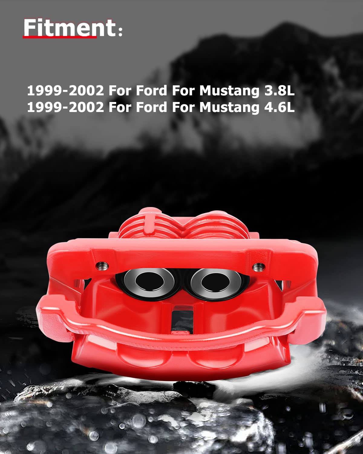 cciyu 18-B4723 18-B4722 Front Left & Right Brake Calipers With Bracket For Ford For Mustang 1999-2002