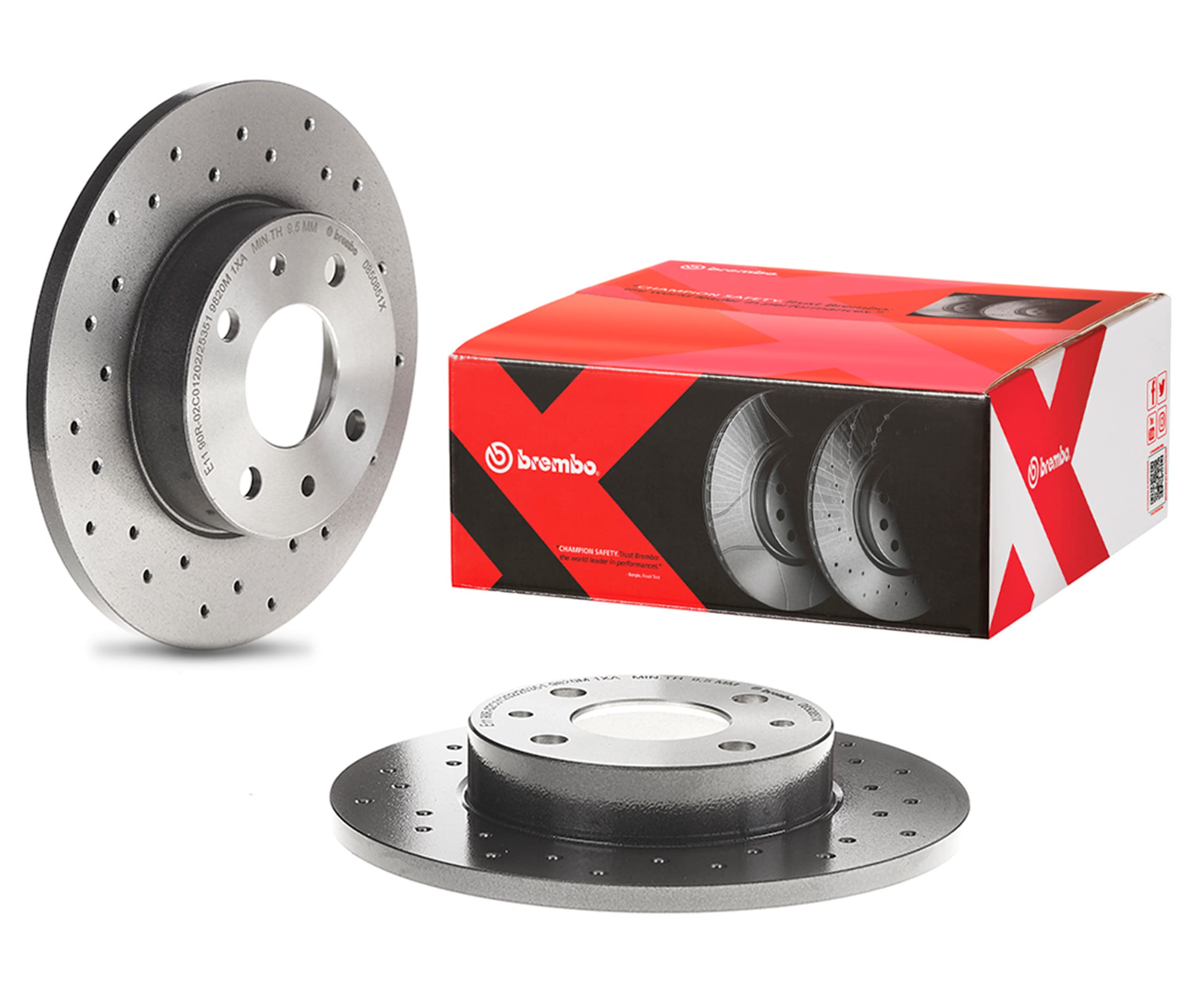 Brembo 08.5085.11 Uv Coated Solid Front/Rear Brake Rotor Abarth/Alfa Romeo/Fiat/Ford/Lancia/Yugo Oe# 7663465