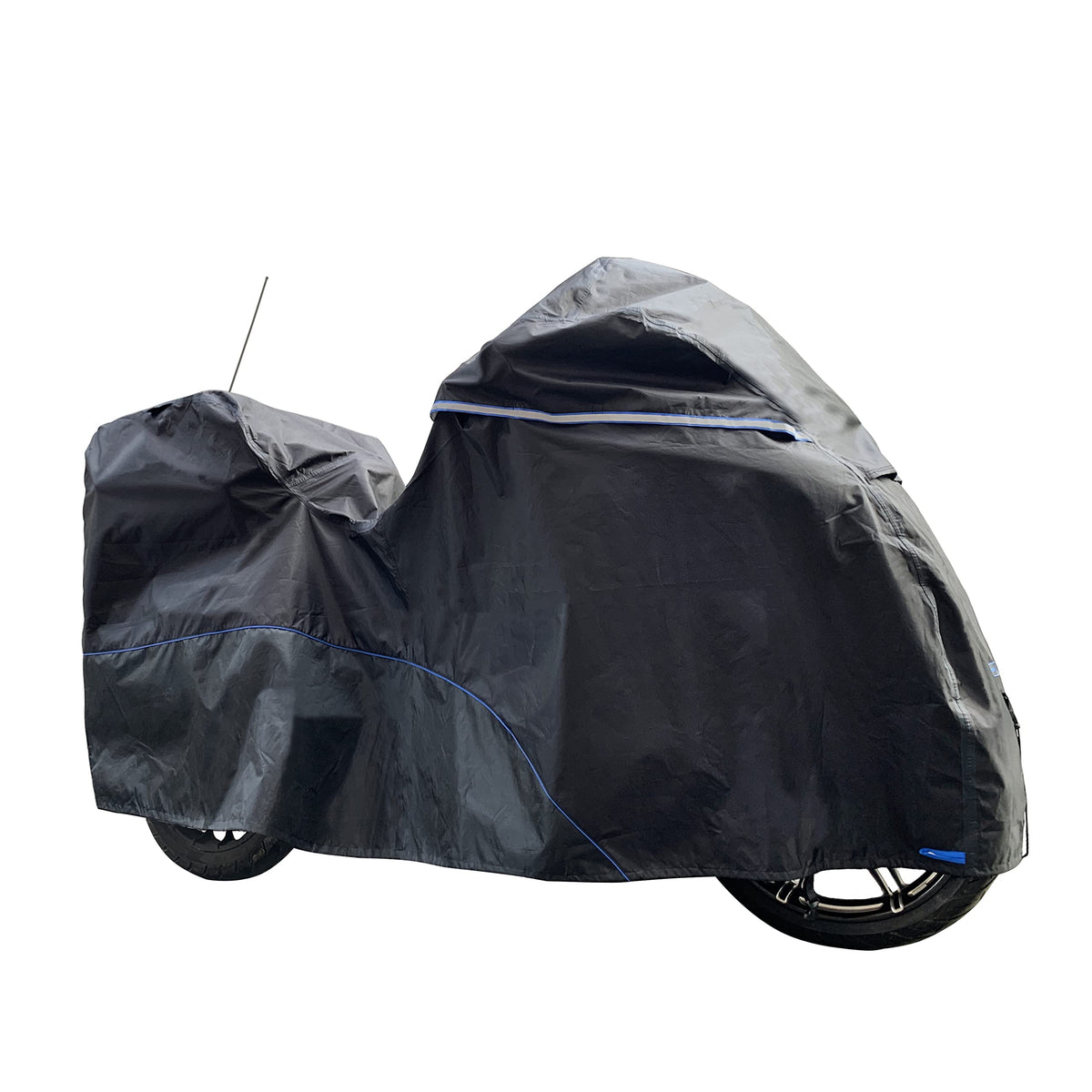 Fenrir 108'' Motorcycle Cover Waterproof Outdoor Storage Exhaust Pipe Anti-Scalding Antenna Hole For Harley Davidson Touring Roa