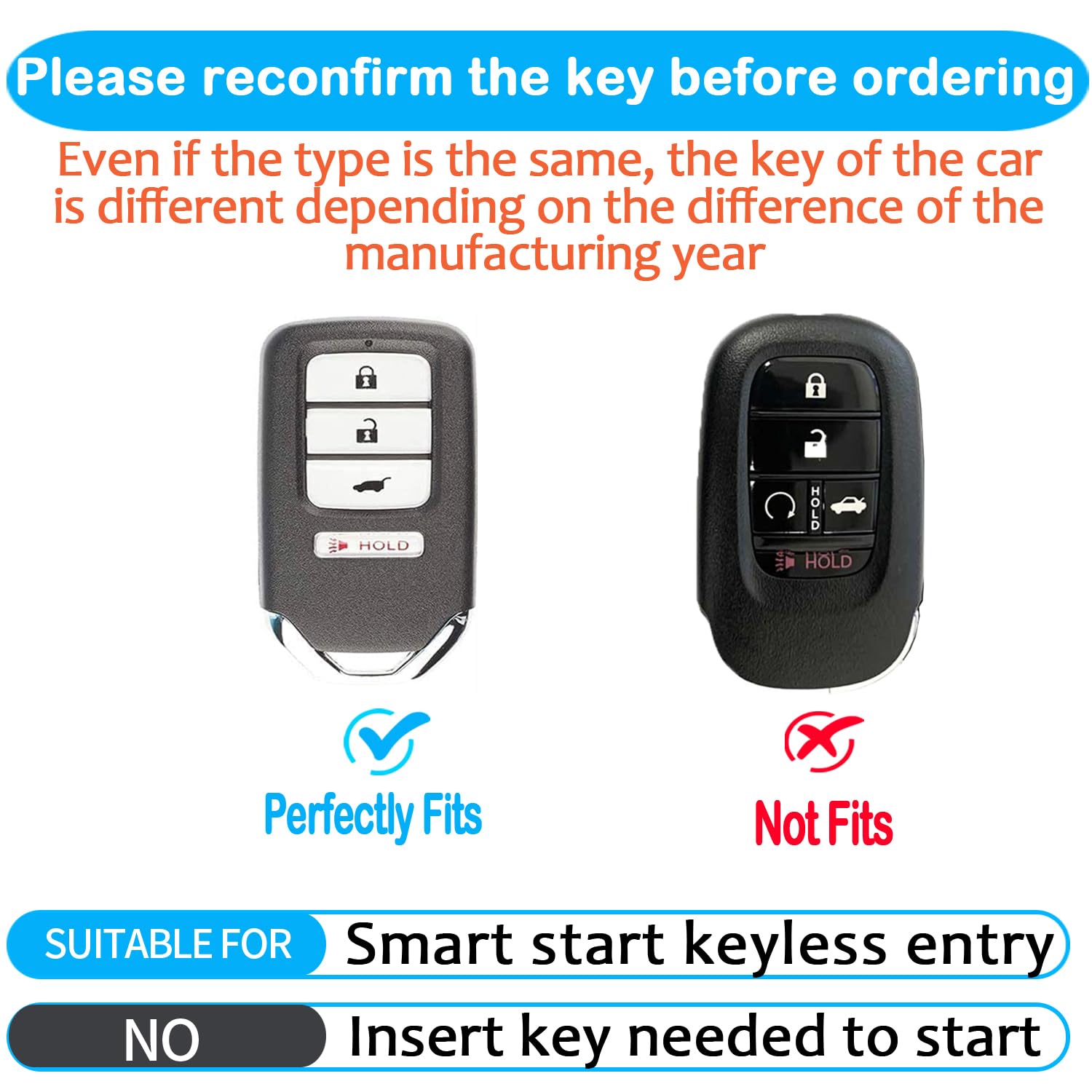 Tukellen for Honda Key Fob Cover, Premium Soft TPU Full Protection Key Fob Case for Accord Civic CRV Pilot Ridgeline Odyssey Pas