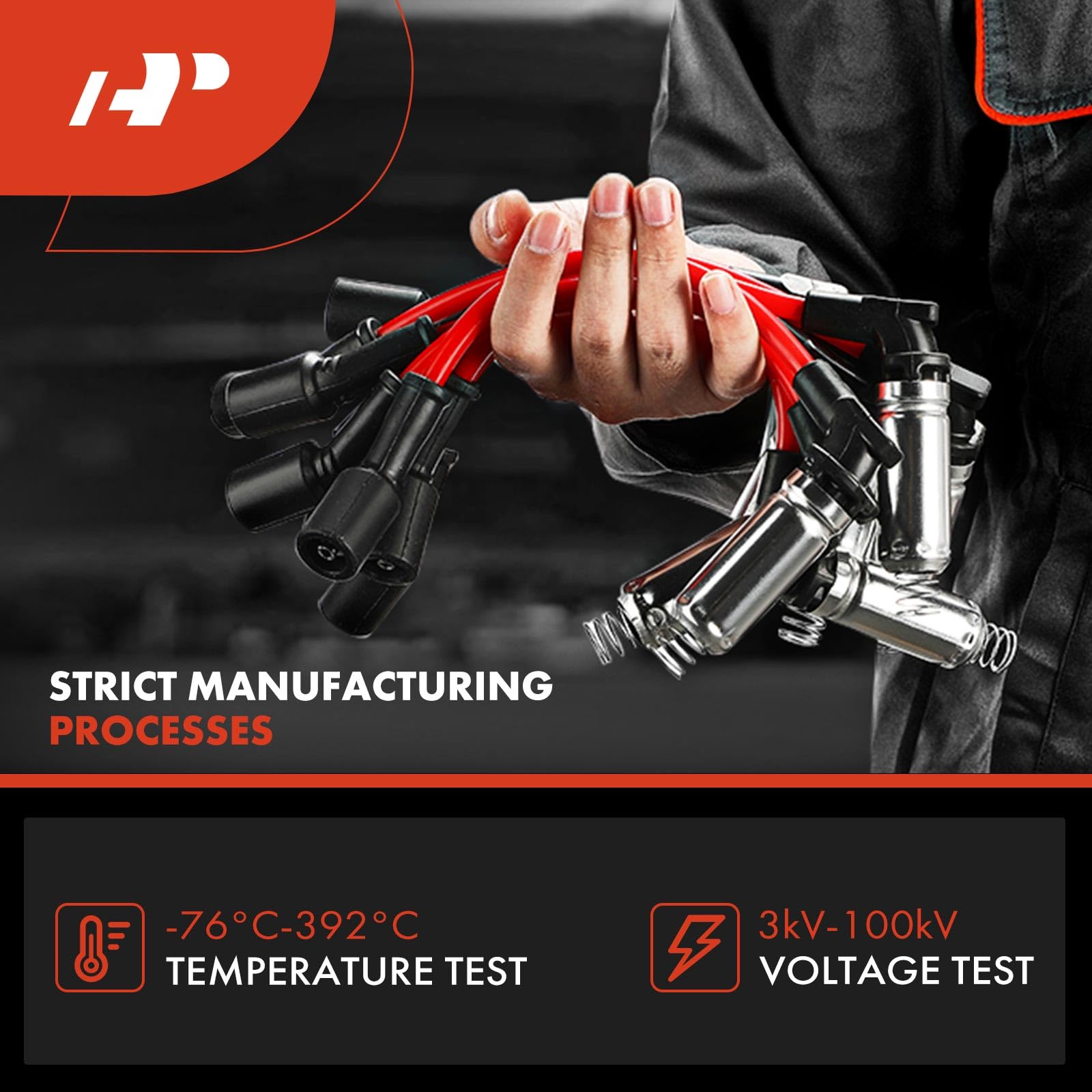 A-Premium High Heat Spark Plug Ignition Wires Set Of 8 Compatible With Chevrolet Chevy Gmc Silverado Suburban Sierra Tahoe Yukon