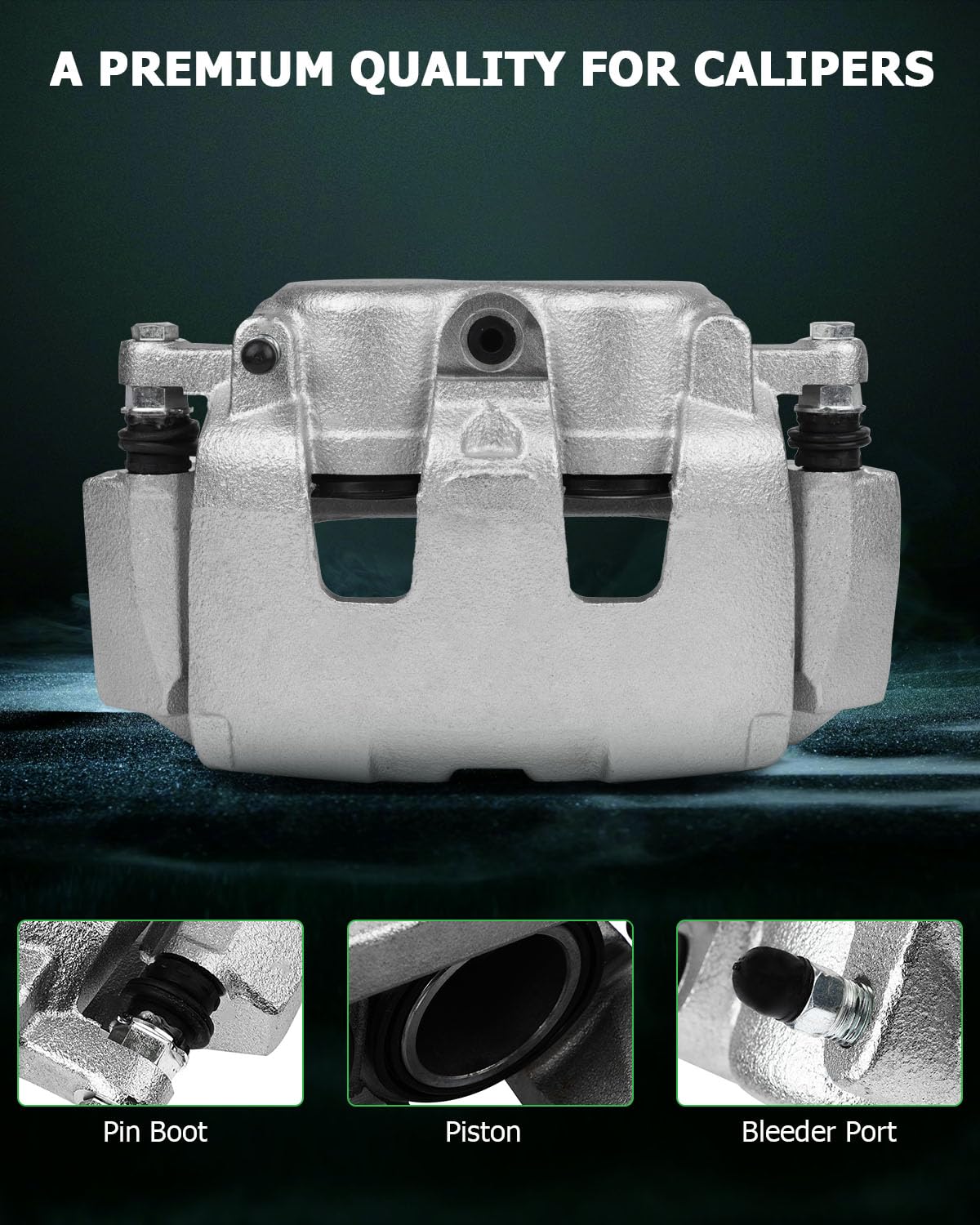 Scitoo 18B5009 18B5008 Front Left & Right Disc Brake Calipers Assembly W/Bracket For Dodge For Dakota 2005-2008,For Dodge For Ra