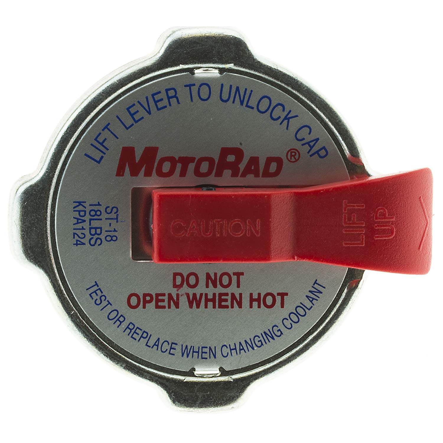 Motorad St-18 Safety Lever Radiator Cap Fits Jeep Wrangler 97–17 Grand Cherokee 93–21 Patriot 11-17 Compass 12-17 Liberty 02-13 Dodge Charger 06–23 Journey 09–20 Durango 00–21 Chrysler 300 05–21