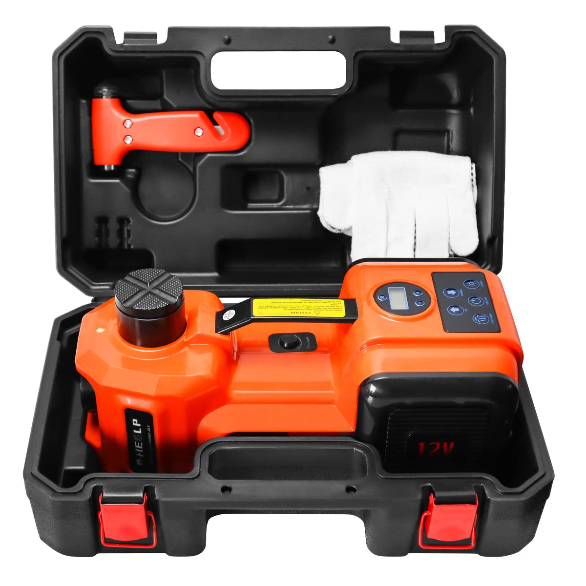 E-Heelp Electric Car Jack Kit 5Ton 12V Hydraulic Car Jack Lift For Suv Mpv Sedan Truck Change Tires Garage Repair With Lcd