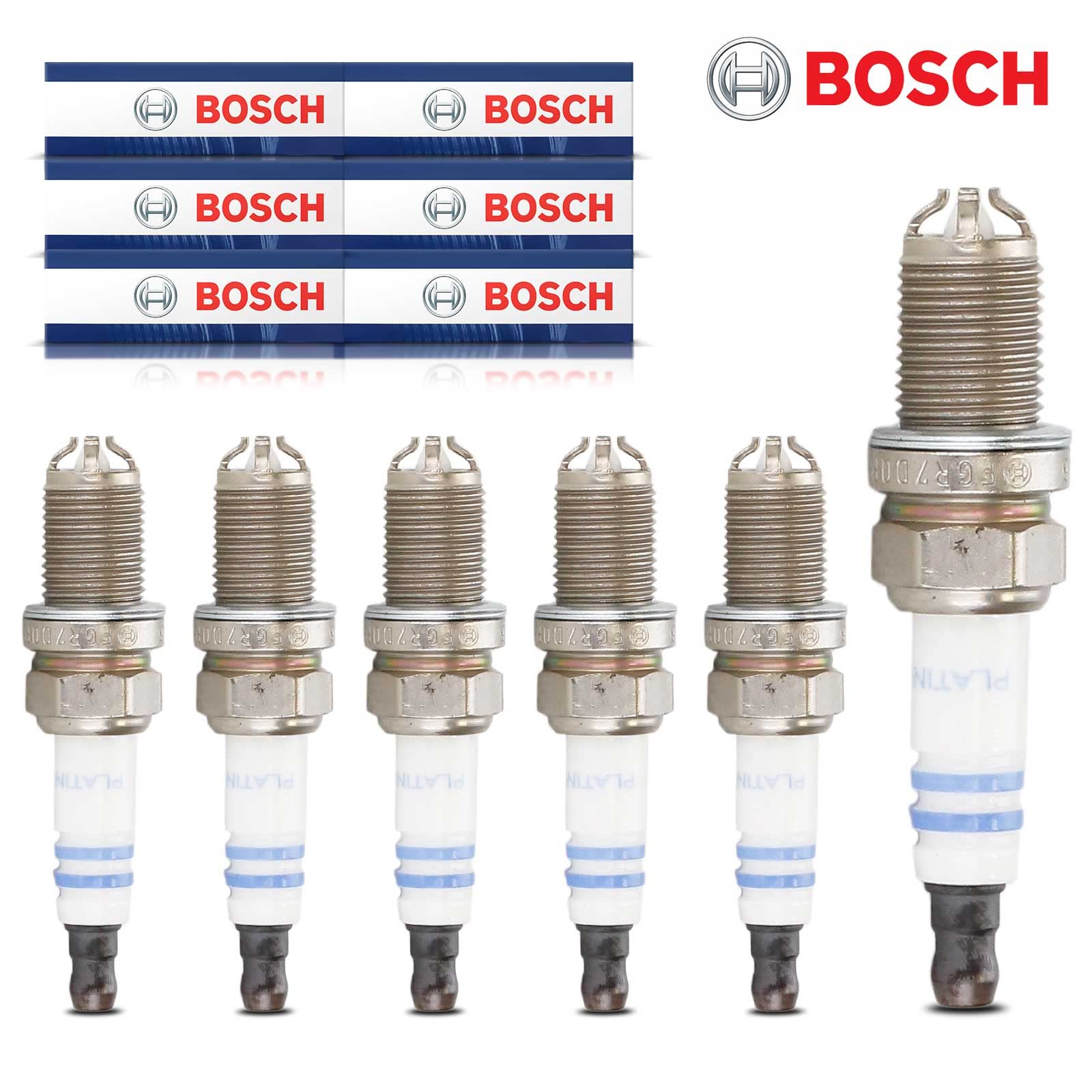 Bosch Spark Plug Set X6 Pcs Fits Bmw Mini Morgan Rolls-Royce 1.4-6.75L 1987-