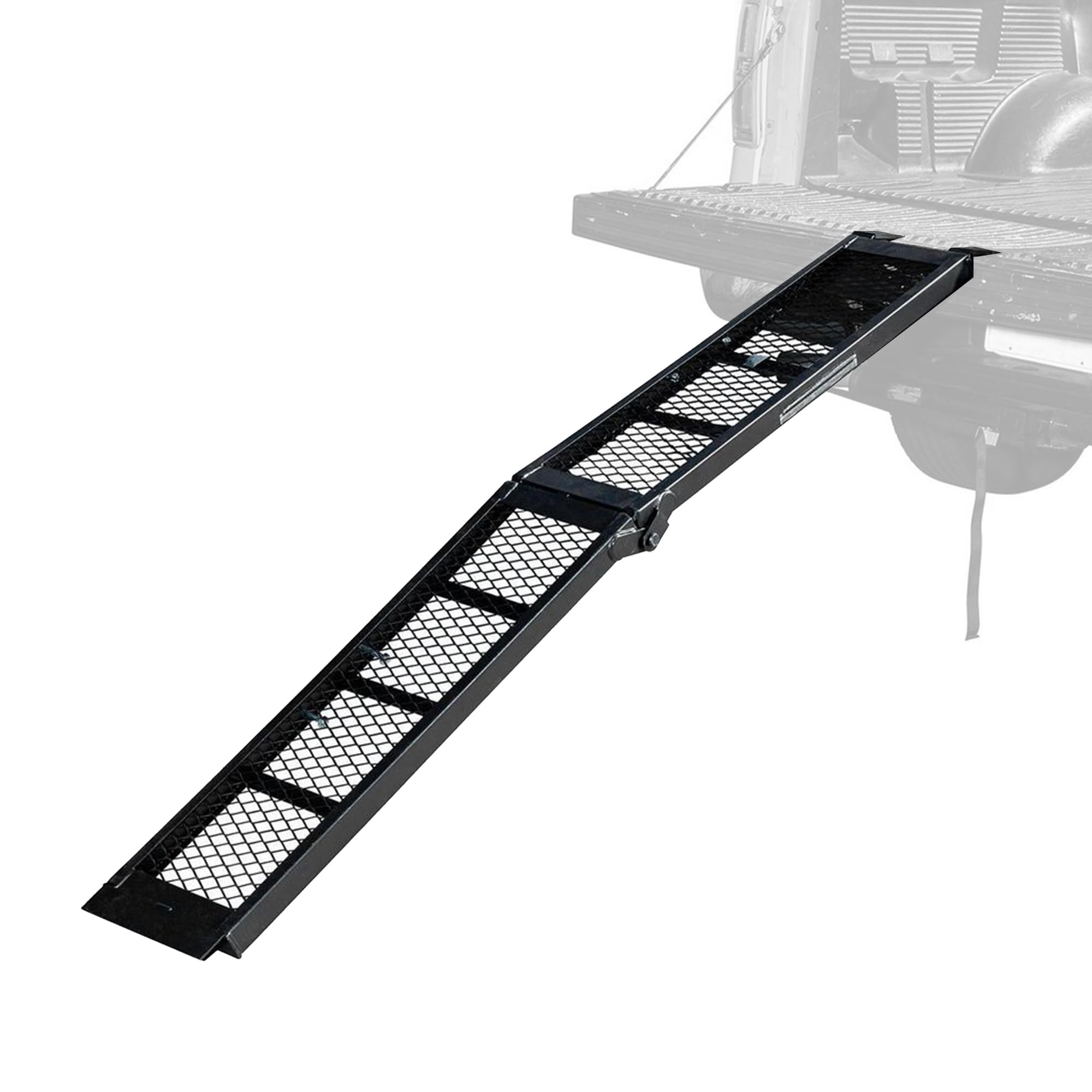 Rockland Heavy Duty Steel Loading Ramp, 800 Lbs Capacity, 80'' X 11'', Portable Folding Truck Ramp With Handle For Motorcycles,
