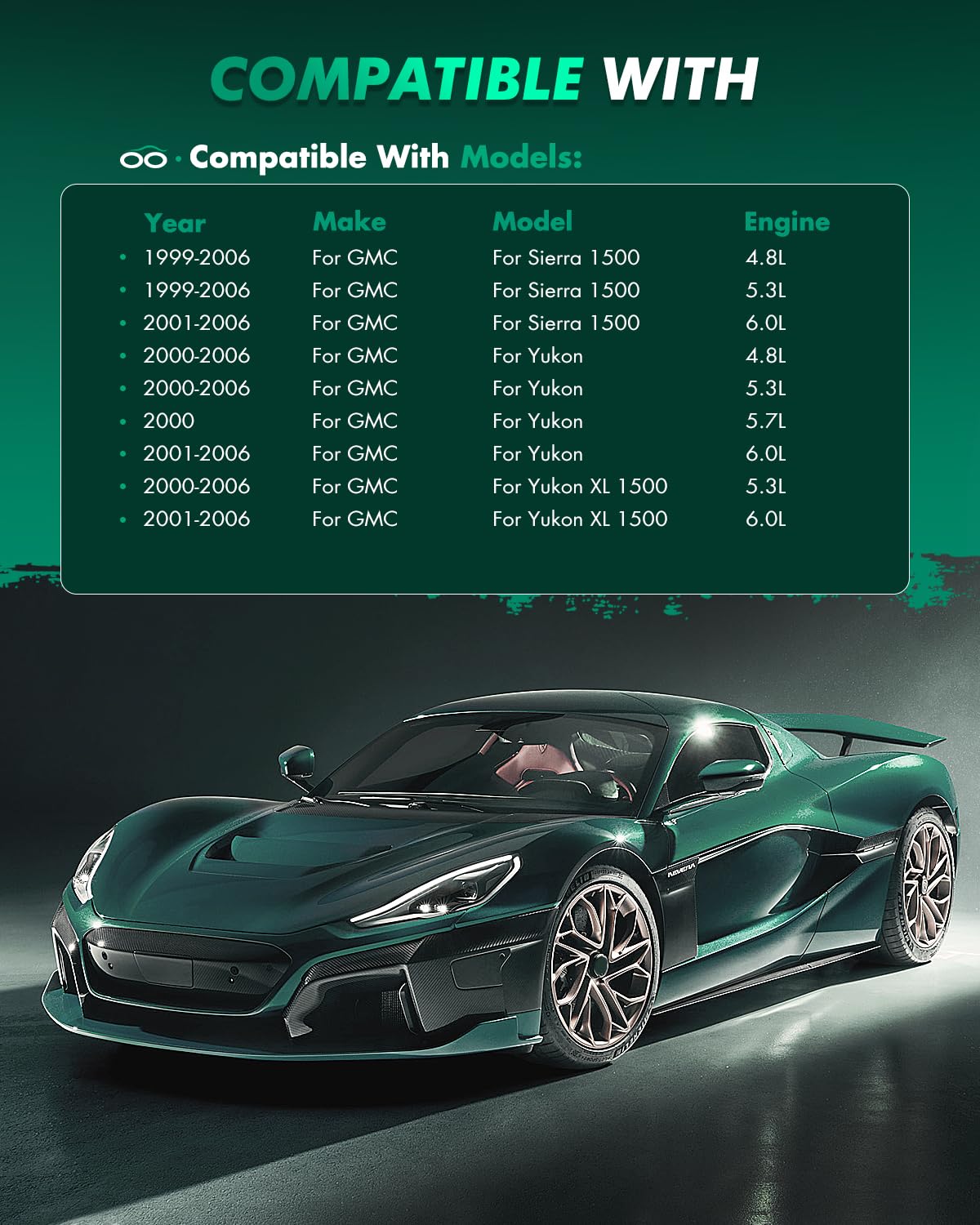 SCITOO Disc Brake Pads Kits D785-7653 Semi Metallic Rear Brake Pads Set Fit For Cadillac For Escalade 2002-2006,For Cadillac For