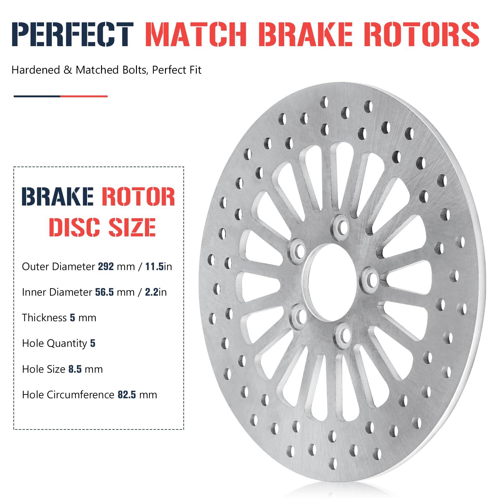 Front Brake Rotors Pads Set for Harley Davidson Electra Glide for Road King for Road Glide for Street Glide, for FLHR,FLHRI/FLHT