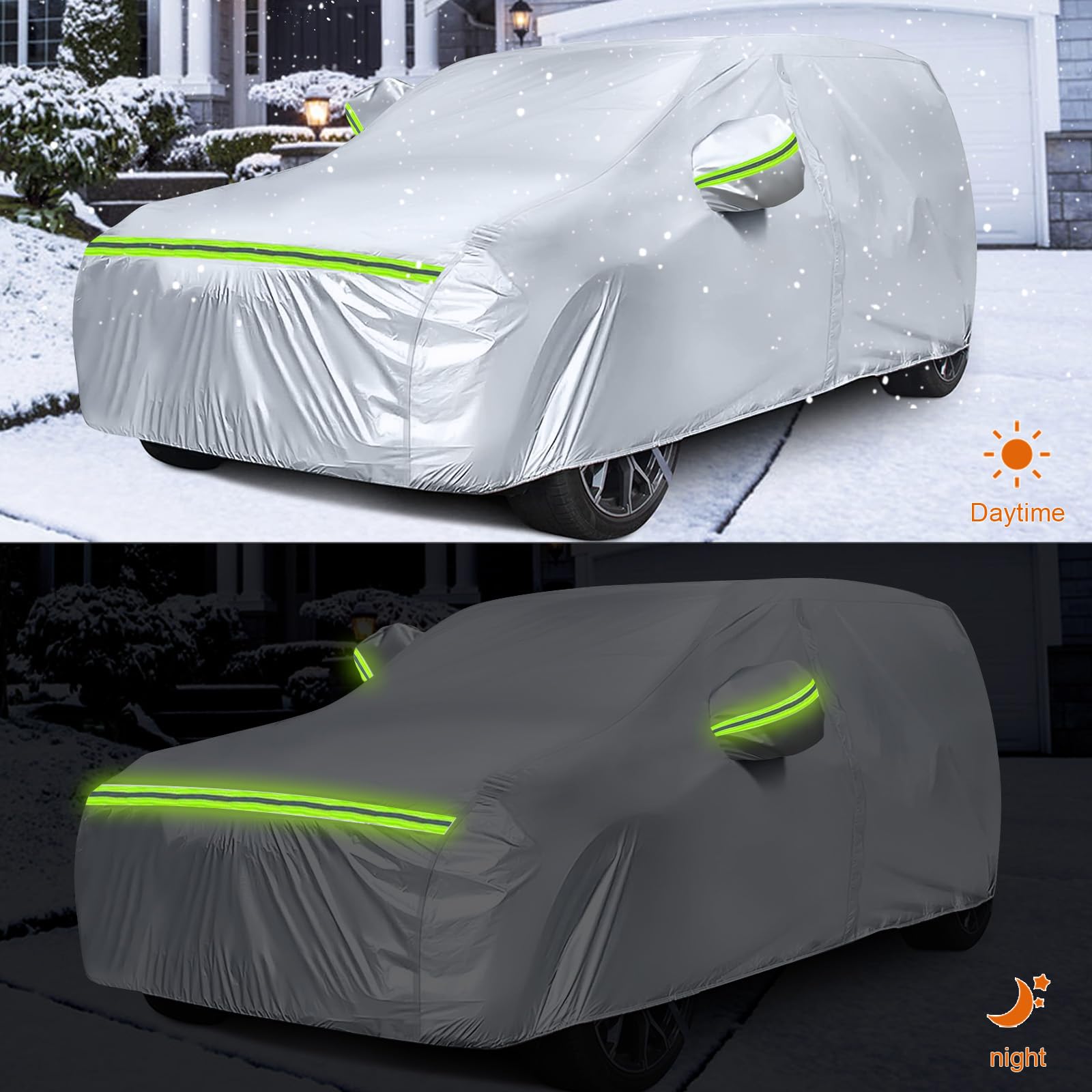 Waterproof Car Covers Replace For 2012-2025 Audi Q3, 6 Layers Silver All Weather Custom-Fit Car Cover With Zipper Door & Windpro