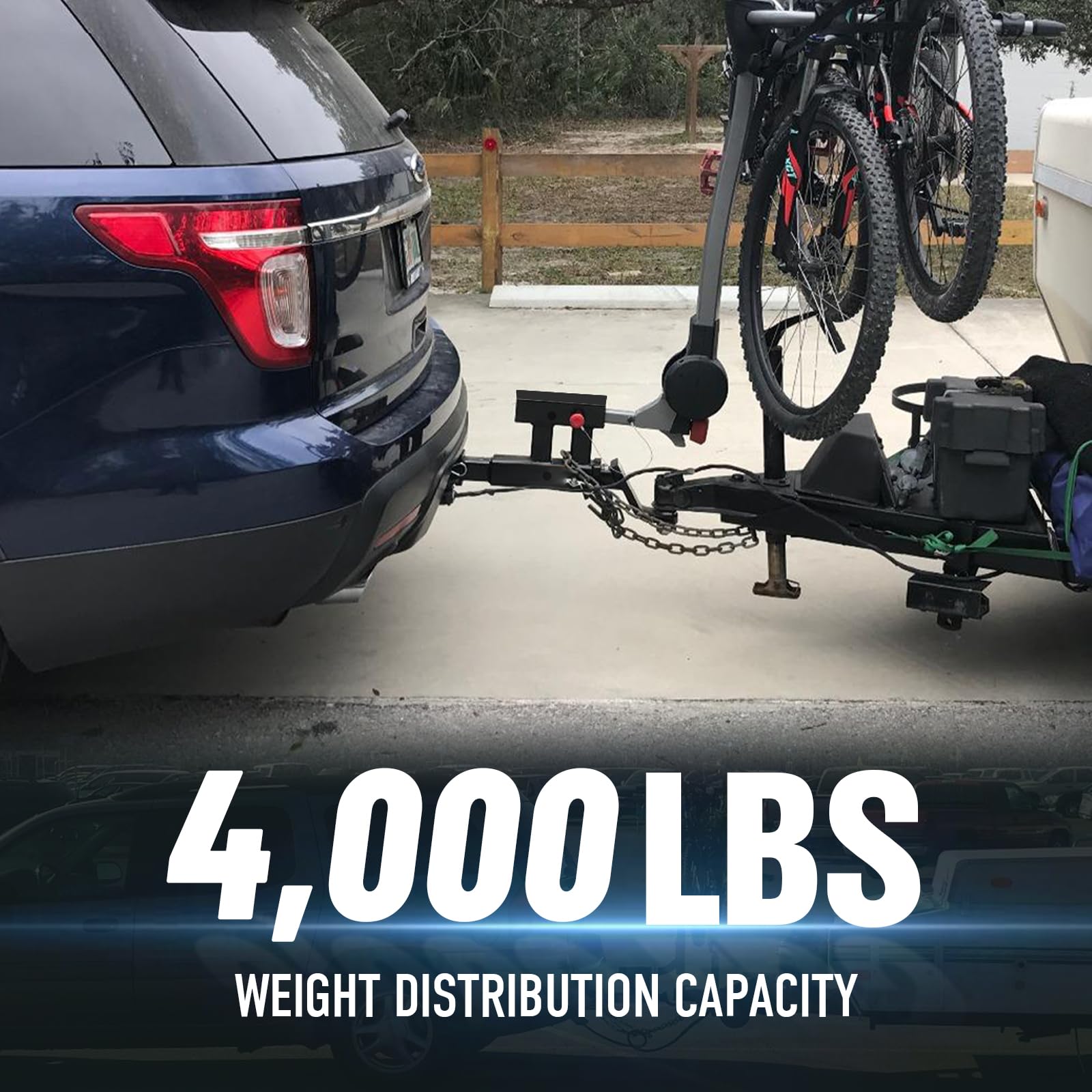 Yzona Dual Hitch Extender, 2 Inch Hitch Extension, Drop-Rise Tow Trailer Hitch Adapter, 4000 Lbs Capacity Double Receiver Extend