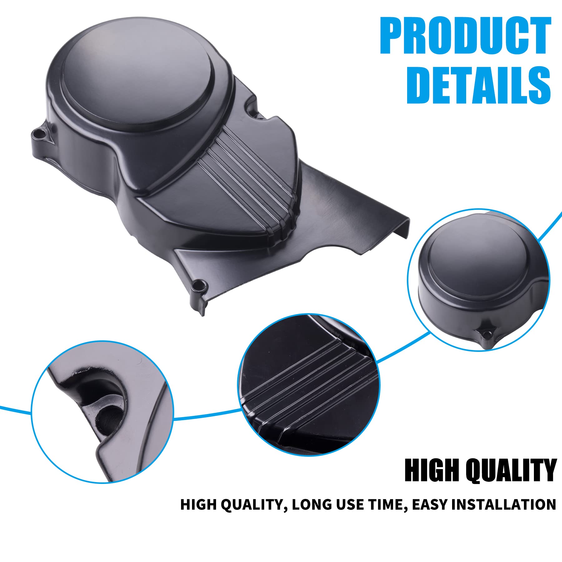 JINGKE Black Left Engine Stator Cover for Chinese 50cc 70cc 90cc 110cc 125cc Dirt Pit Bike CRF50 XR50 SSR Thumpstar Apollo Stomp