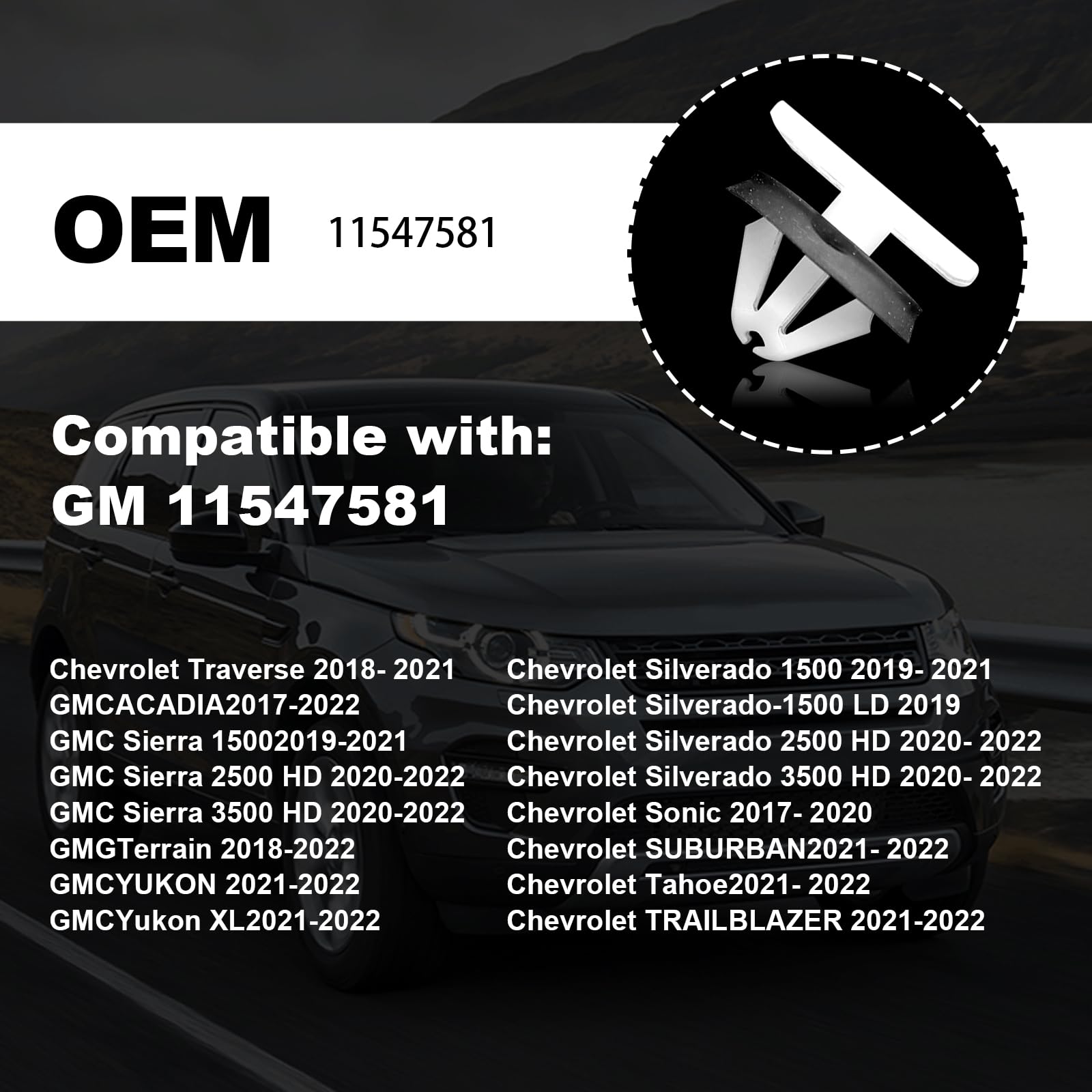 30 Pcs Rocker Panel Moulding Clip, Panel Retainer Clip Replacement For Gm Chevrolet Equinox Cruze Buick Gmc Impala Sonic Acadia Terrain Enclave Cadillac Ct6 Xt5 Xts