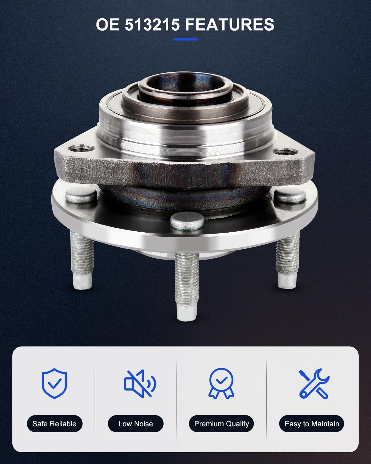 ECCPP Front Wheel Hub Bearing Assembly fit for 2004 2005 2006 2007 2008 Chevy Malibu Pontiac G6 5 Lugs Compatible with 513215