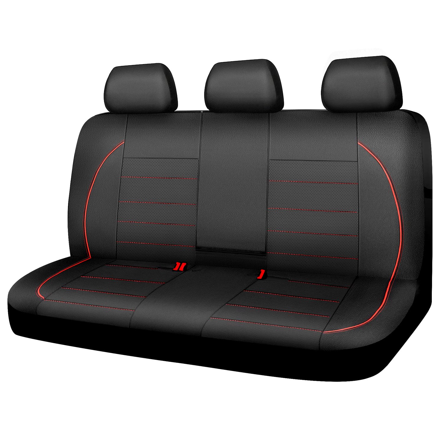 Car Pass Leather Back Seat Cover,Piping Waterproof Bench Seat Cover, Rear Seat Cover Universal Fit For Cars Sedans Suvs Truck 95