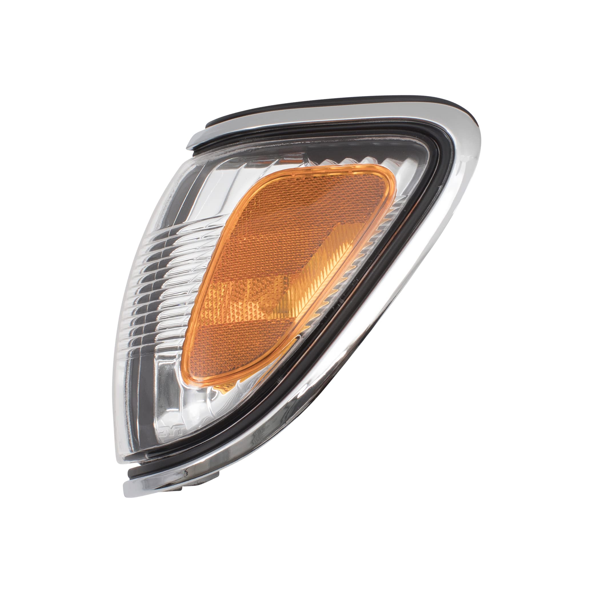 Brock Replacement Drivers Park Signal Corner Marker Light Lamp w/Chrome Trim Compatible with 2001-2004 Tacoma Pickup Truck 8162004080