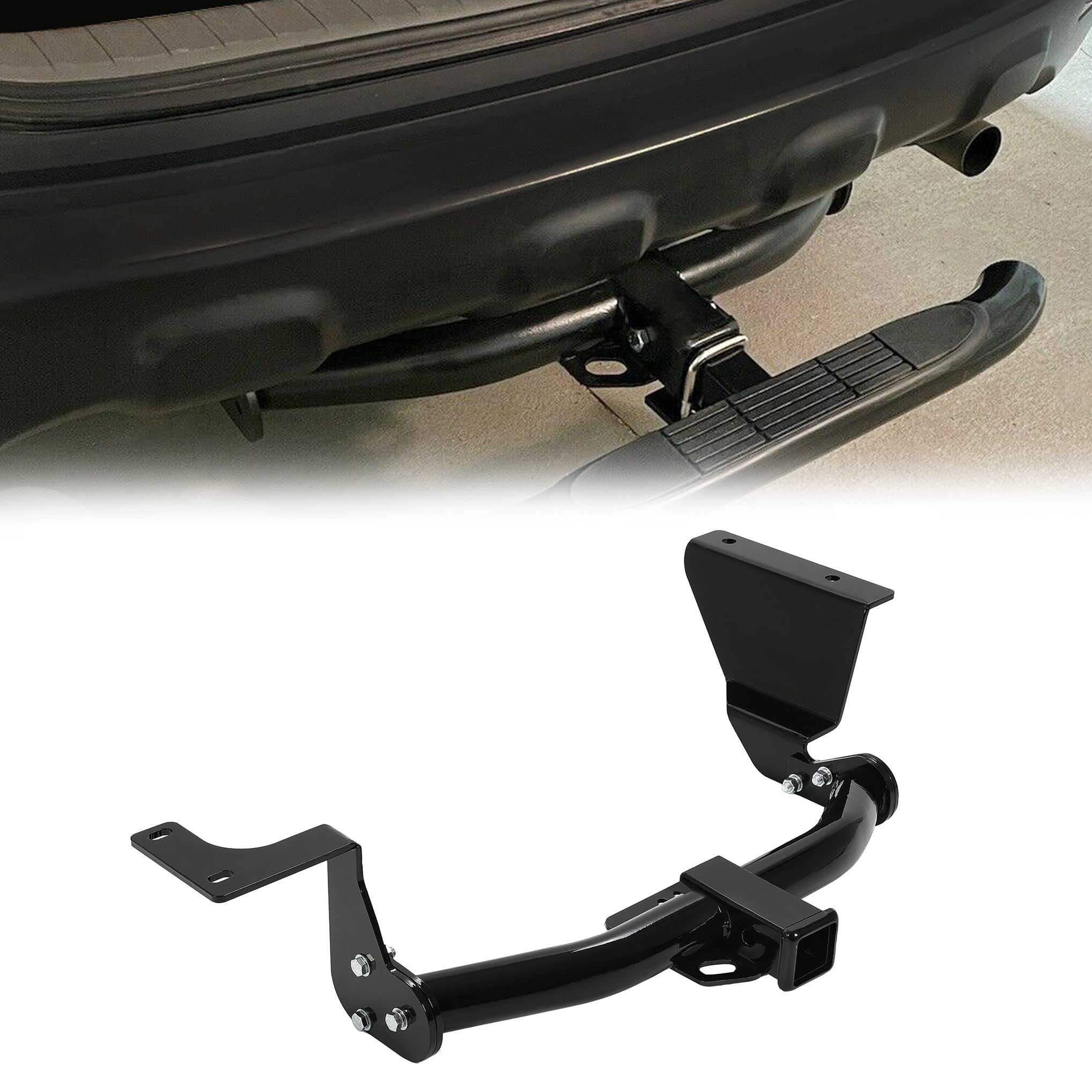 ECOTRIC Class 3 Trailer Hitch Compatible with 2007-2011 Honda CRV CR-V 2-inch Towing Hitch Receiver Rear Bumper Tow Kit