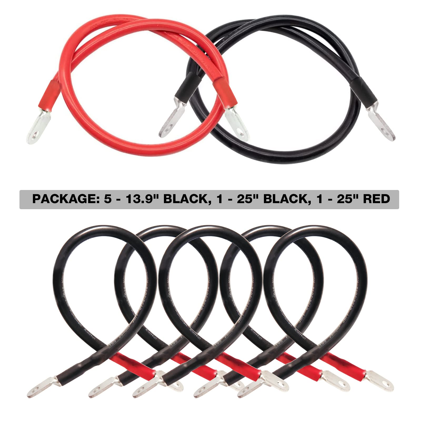 Bravokit Golf Cart Battery Cable Club Car 48 Volt Wire Kit,# 2 Awg Hd, Cable 7 Pc Set
