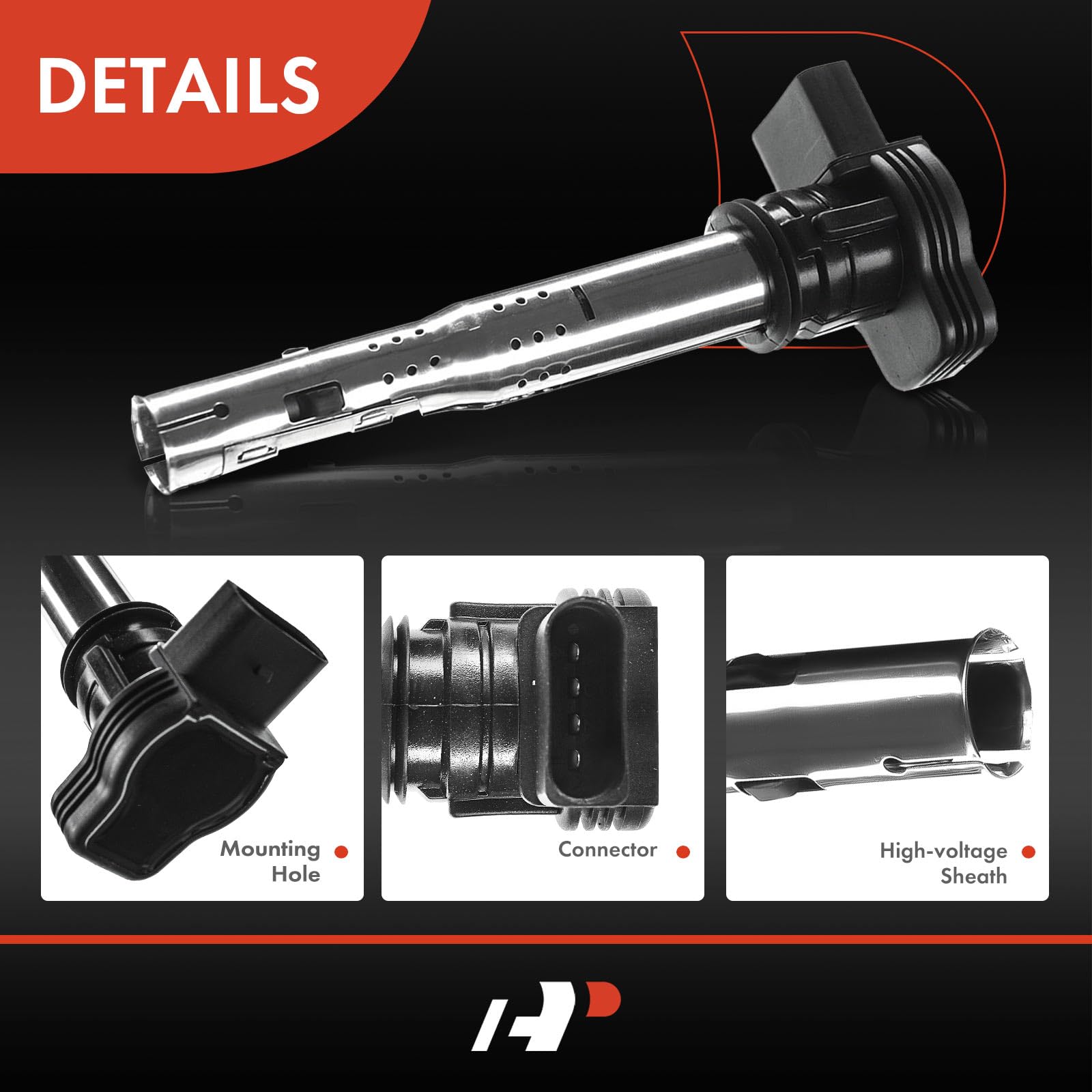 A-Premium Ignition Coil Pack Set Of 5 Compatible With Audi A3 2004-2013 A4 2005-2016 Volkswagen Jetta 2005-2015 Tiguan 2009-2017
