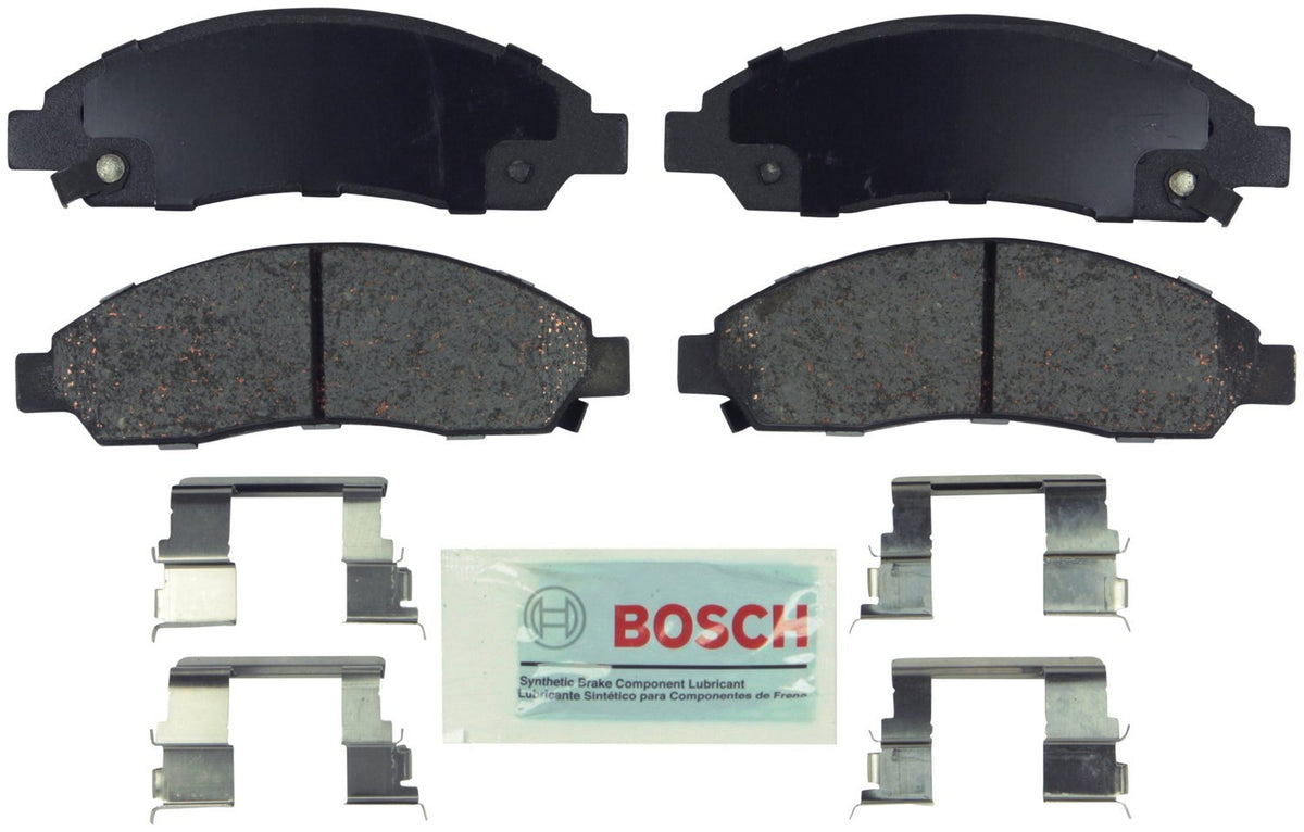 BOSCH BE1039H Blue Ceramic Disc Brake Pad Set With Hardware - Compatible With Select Chevrolet Colorado; GMC Canyon; Isuzu i-280