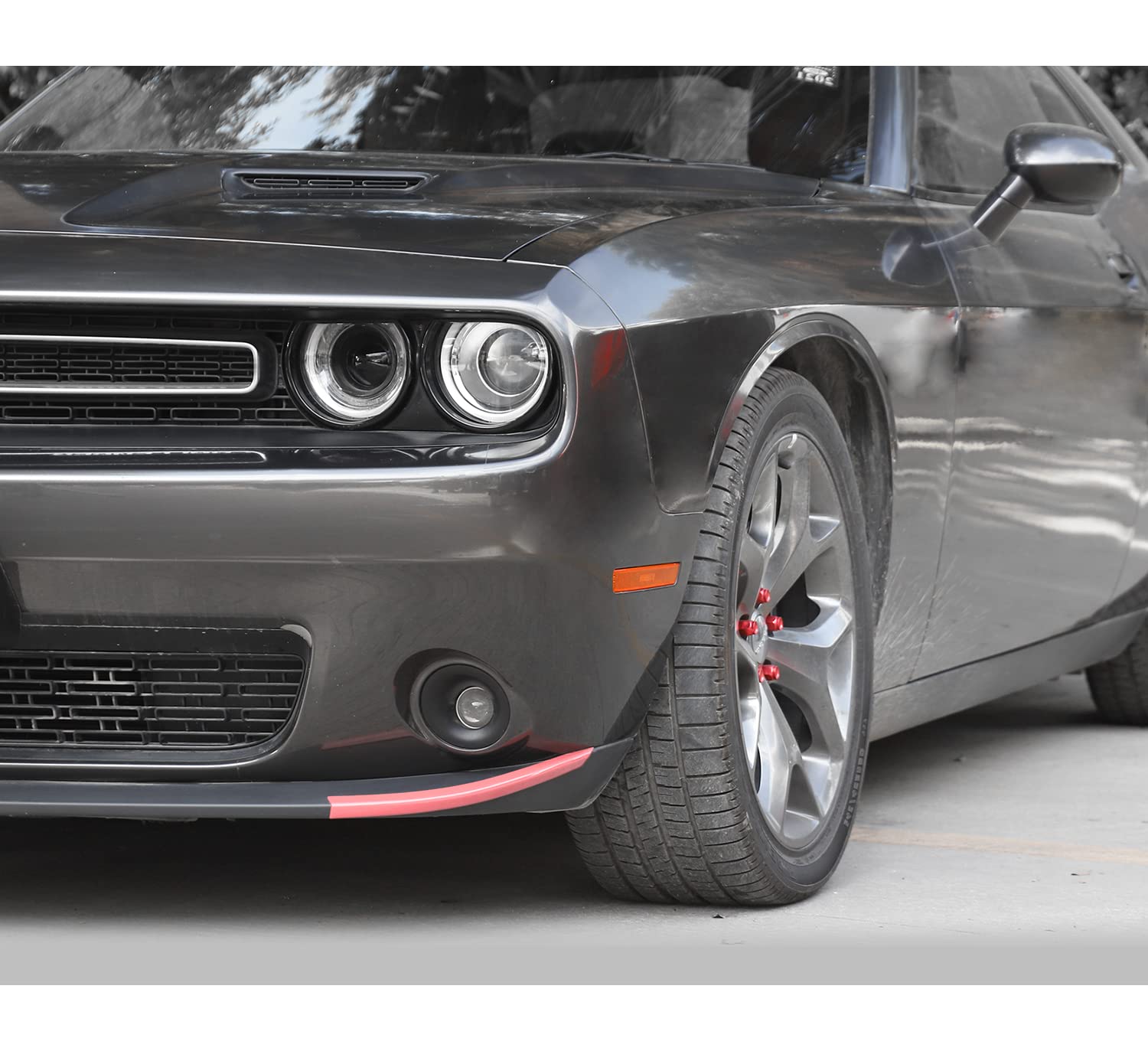 Voodonala Dodge Challenger 2015-2023 Front Bumper Lip Splitter Protector Cover Compatible For Dodge Challenger 2015-2023(Pink, S