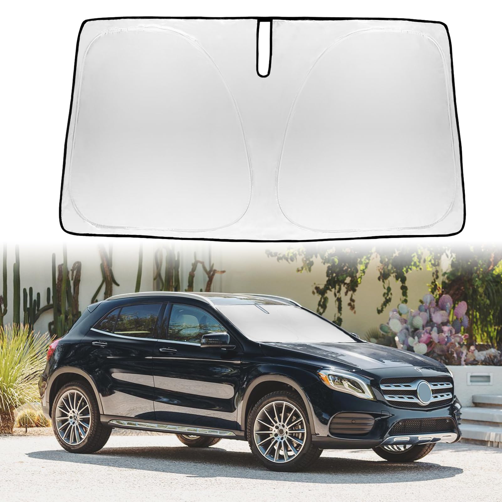 For Mercedes Benz Gla 250 2015-2020 Windshield Sun Shade, Foldable Sunshade For Front Windows Cover Sun Blocker Protect Car From