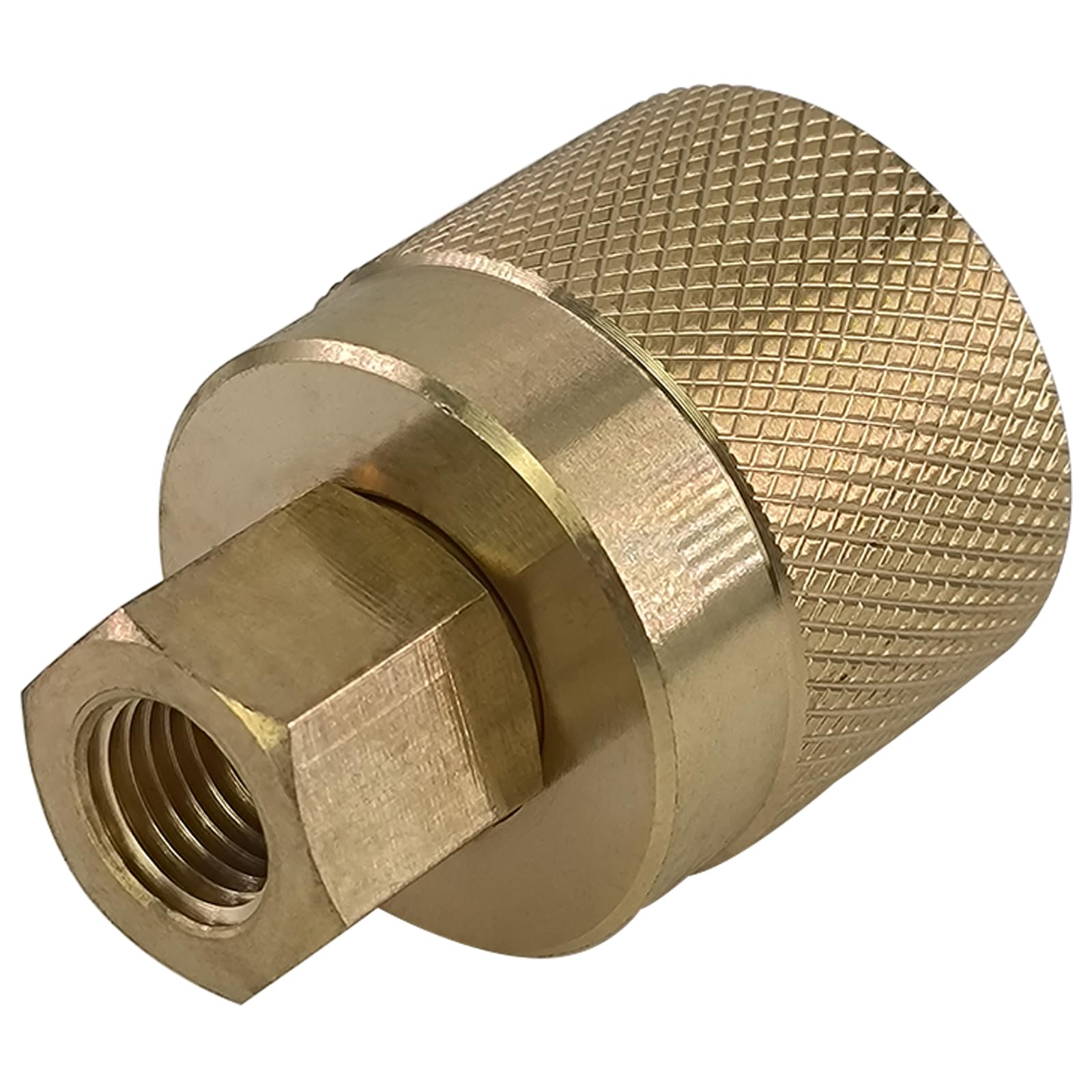 ASTAMOTOR Forklift Propane Tank Connector - Female Fitting Adapter Valve, Brass, Gold, Model 552-1