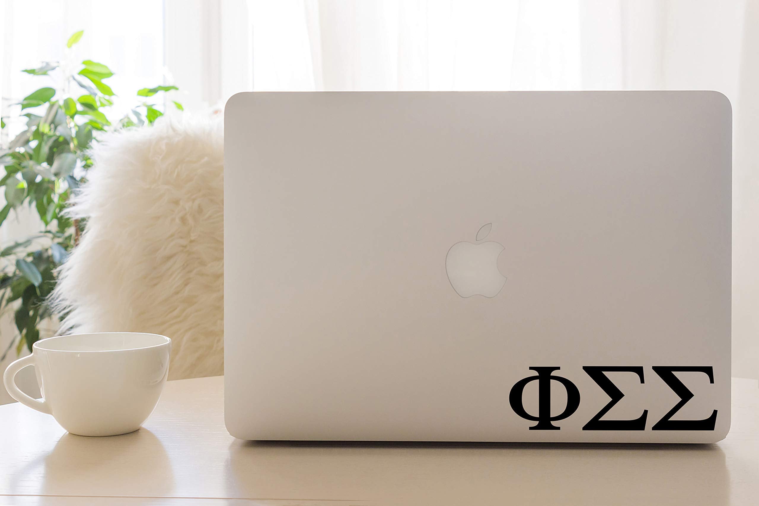 Pro-Graphx Phi Sigma Sigma Greek Sorority Sticker Decal, 2.5 Inches Tall, Black