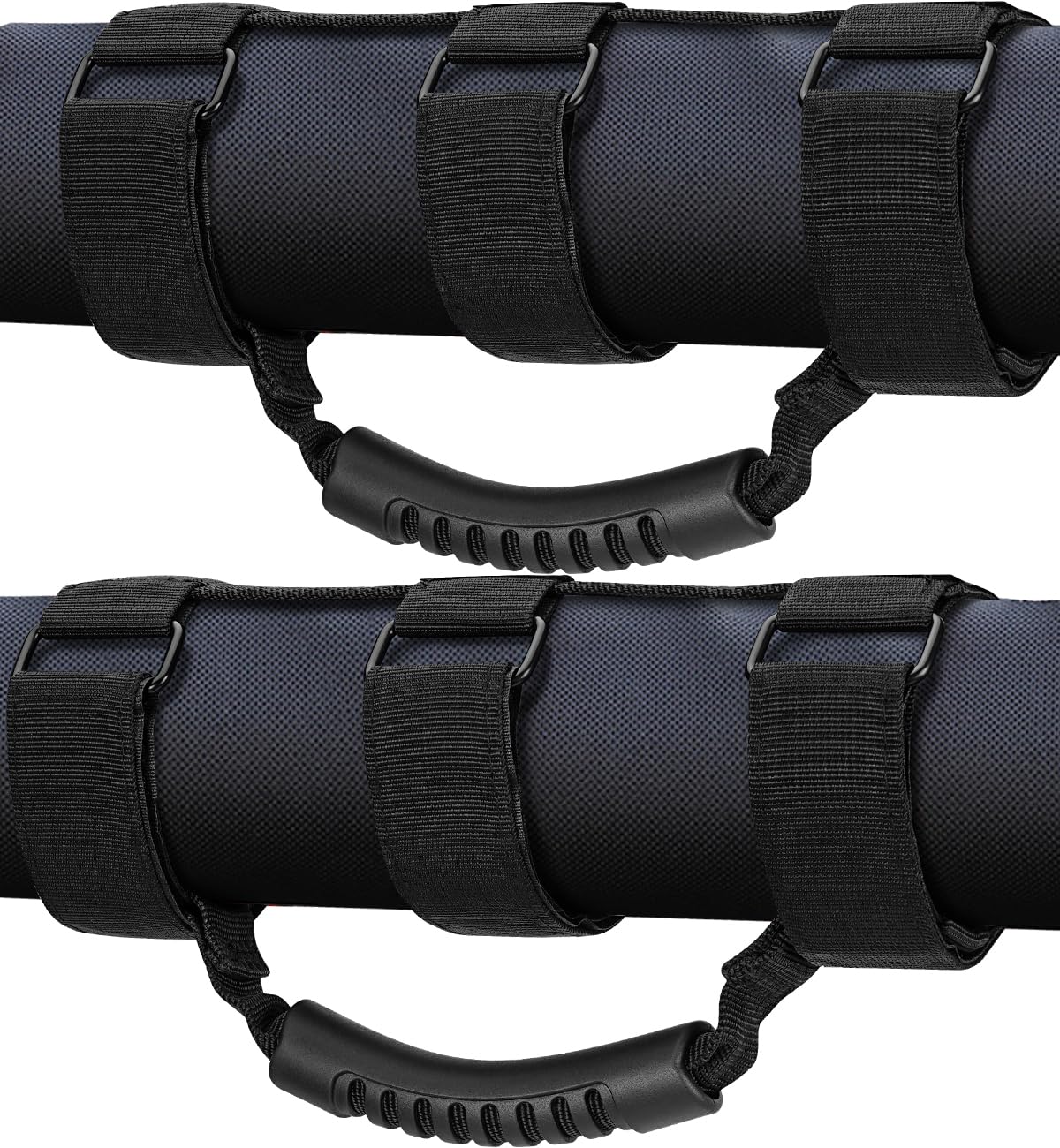 moveland 2 Pack Grab Handle Set for Jeep Wrangler TJ YJ JK, Black Metal, Easy-to-Fit Design, Compatible with 1955-2023 Models