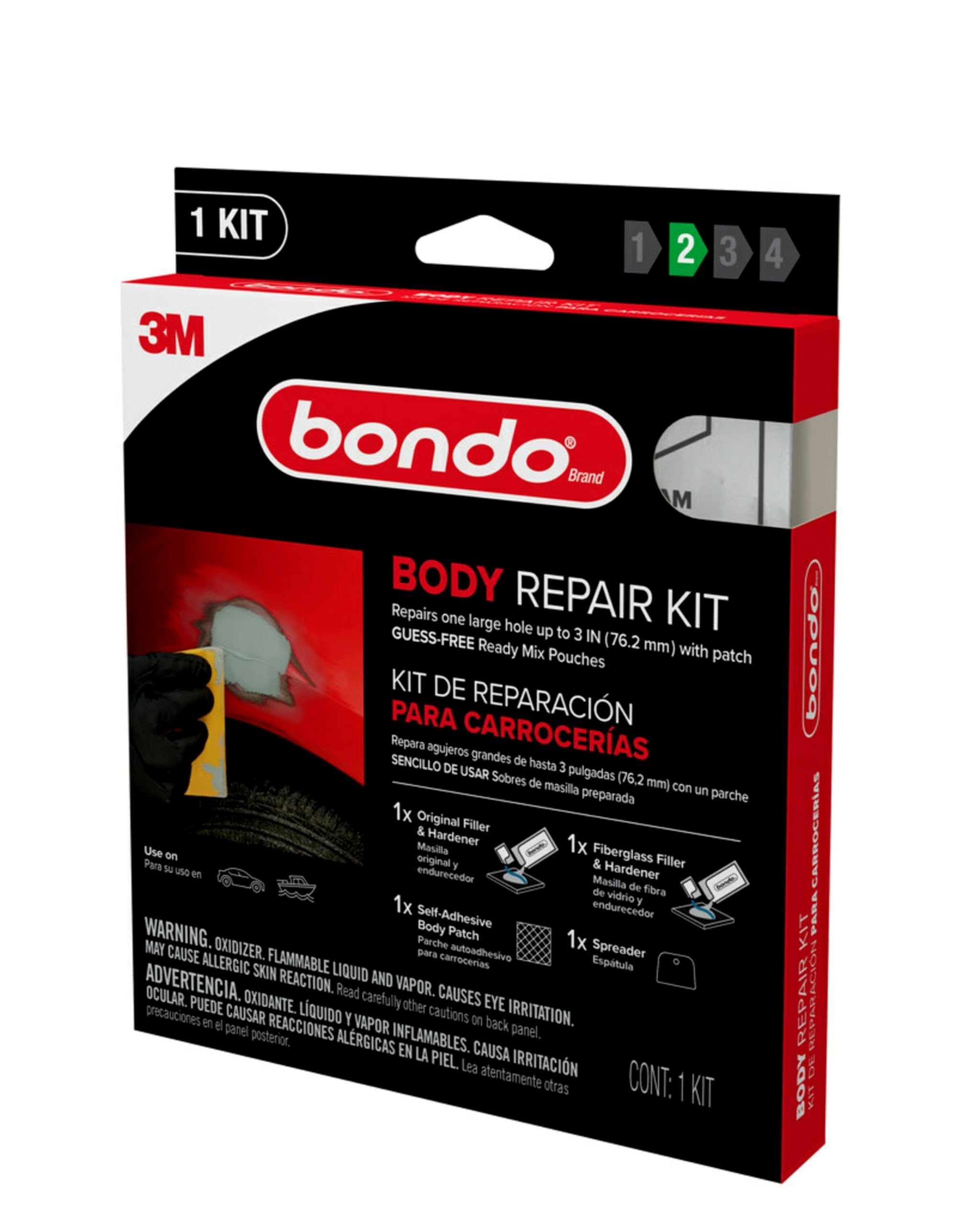 Bondo Body Repair Kit Brkit-2Pk-Es, Ready Mix Pouches, 2 Oz, 6/Case, Units Per Each